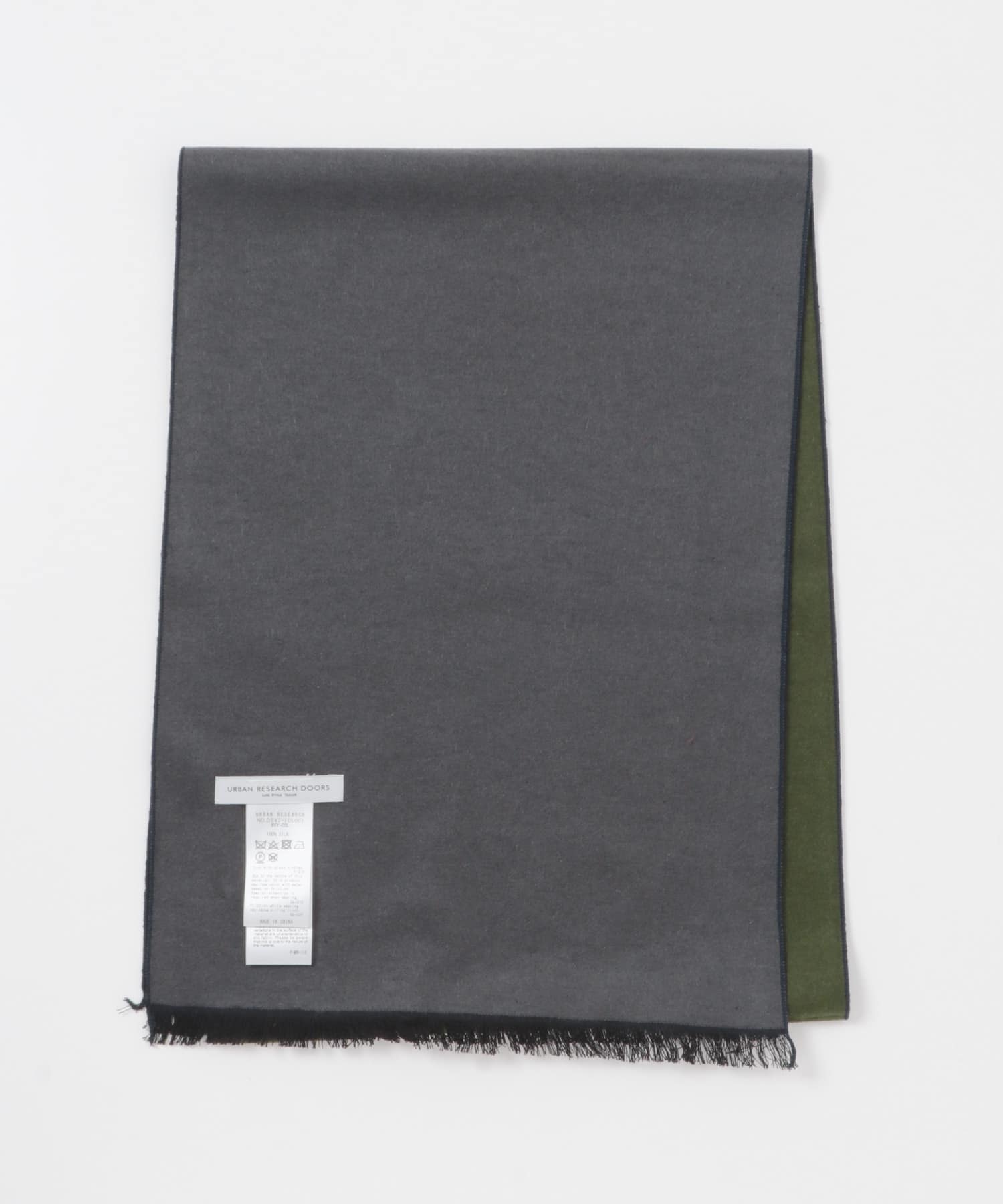 LIFE STYLE TAILOR　シルクリバーシブルマフラー NVY-CCL -