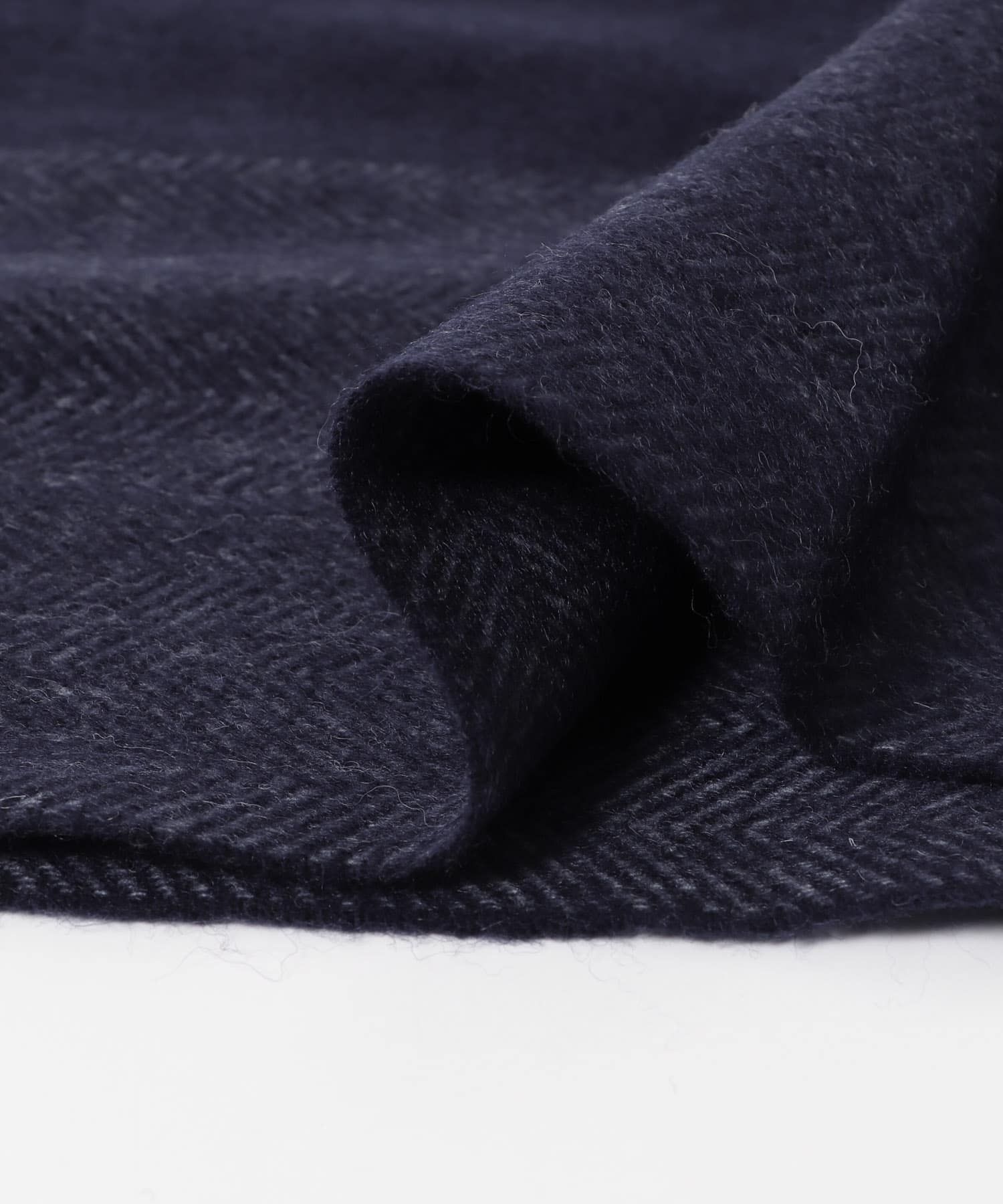 LIFE STYLE TAILOR　サイドラインウールマフラー NAVY -
