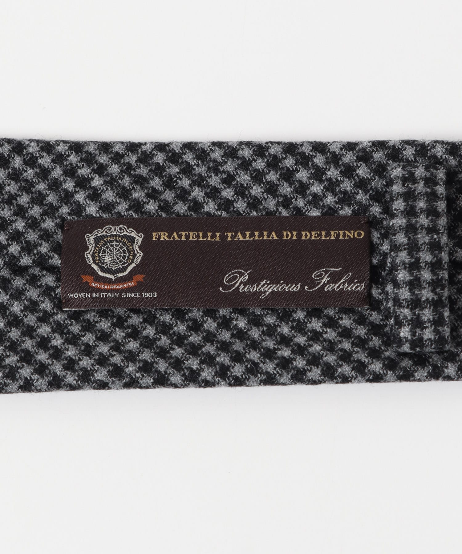 LIFE STYLE TAILOR　DELFINOファブリックタイ1 06BLACK-CH -