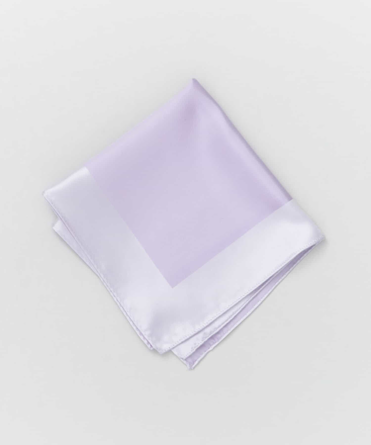 LIFE STYLE TAILOR　シルクプレーンチーフ LAVENDER FREE