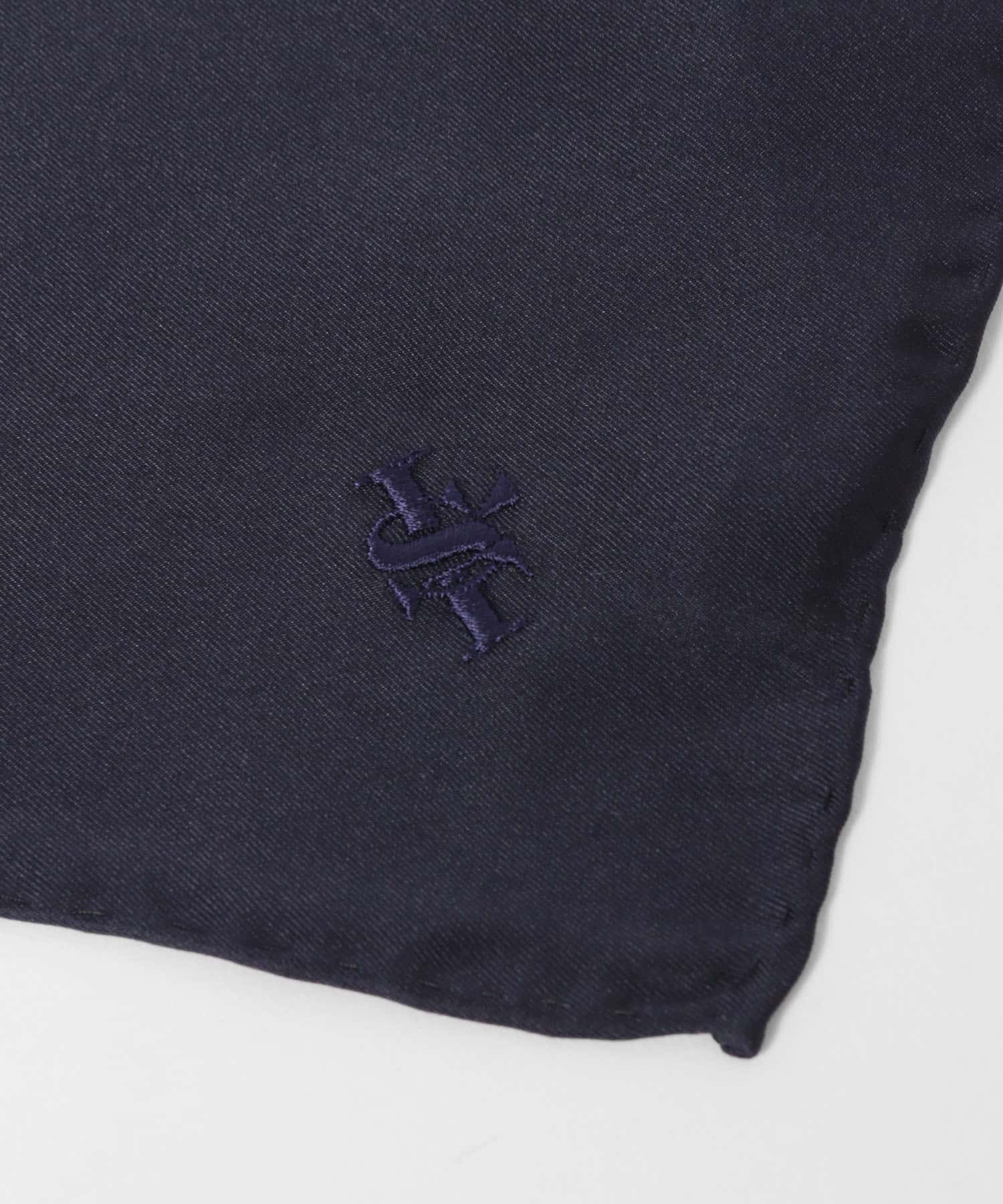 LIFE STYLE TAILOR　シルクチーフ NAVY FREE