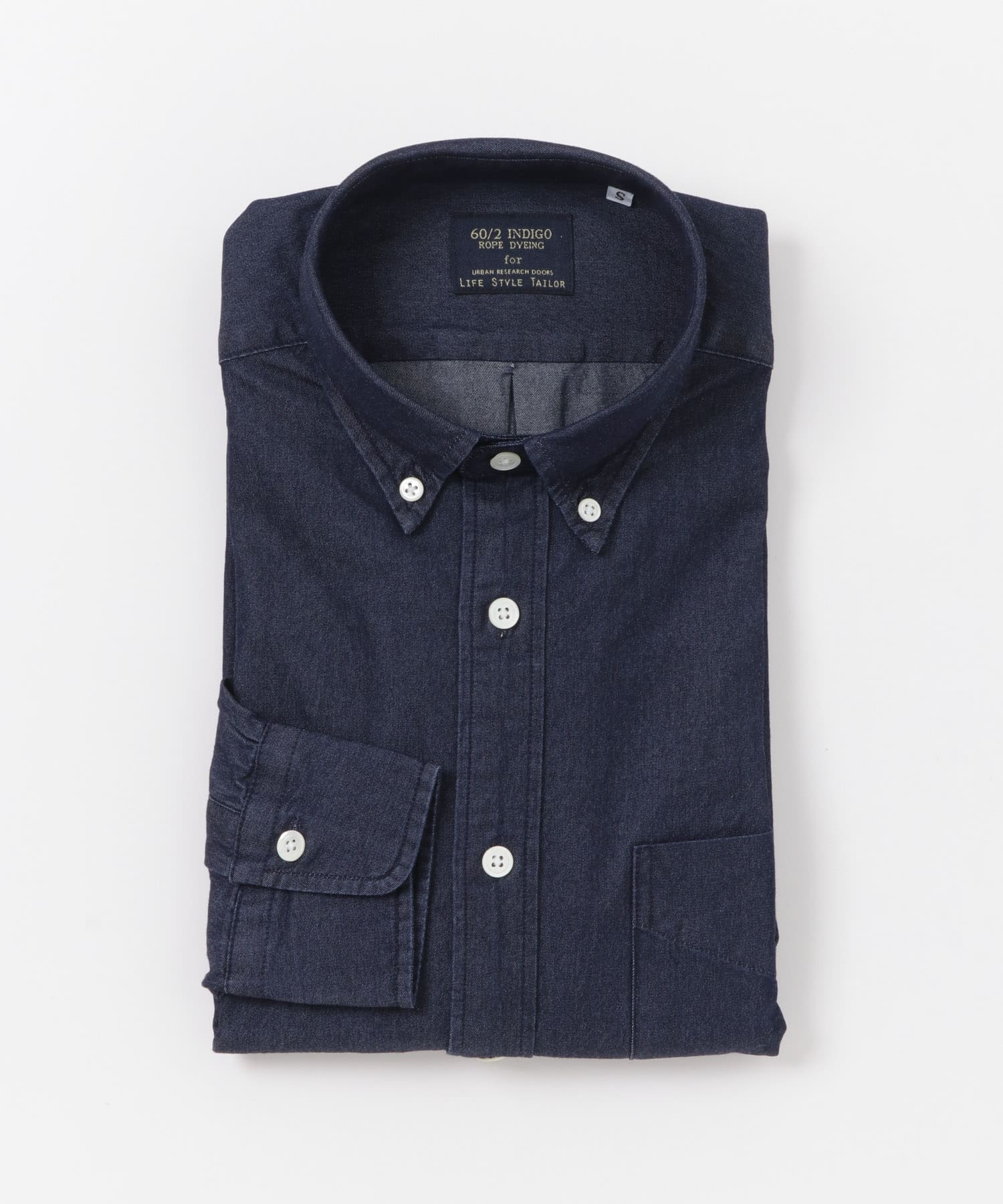 BONCOUR ダークデニム ボタンダウンシャツ 36 LIFE STYLE TAILOR デニムボタンダウンシャツ(S NAVY): ドレスライン