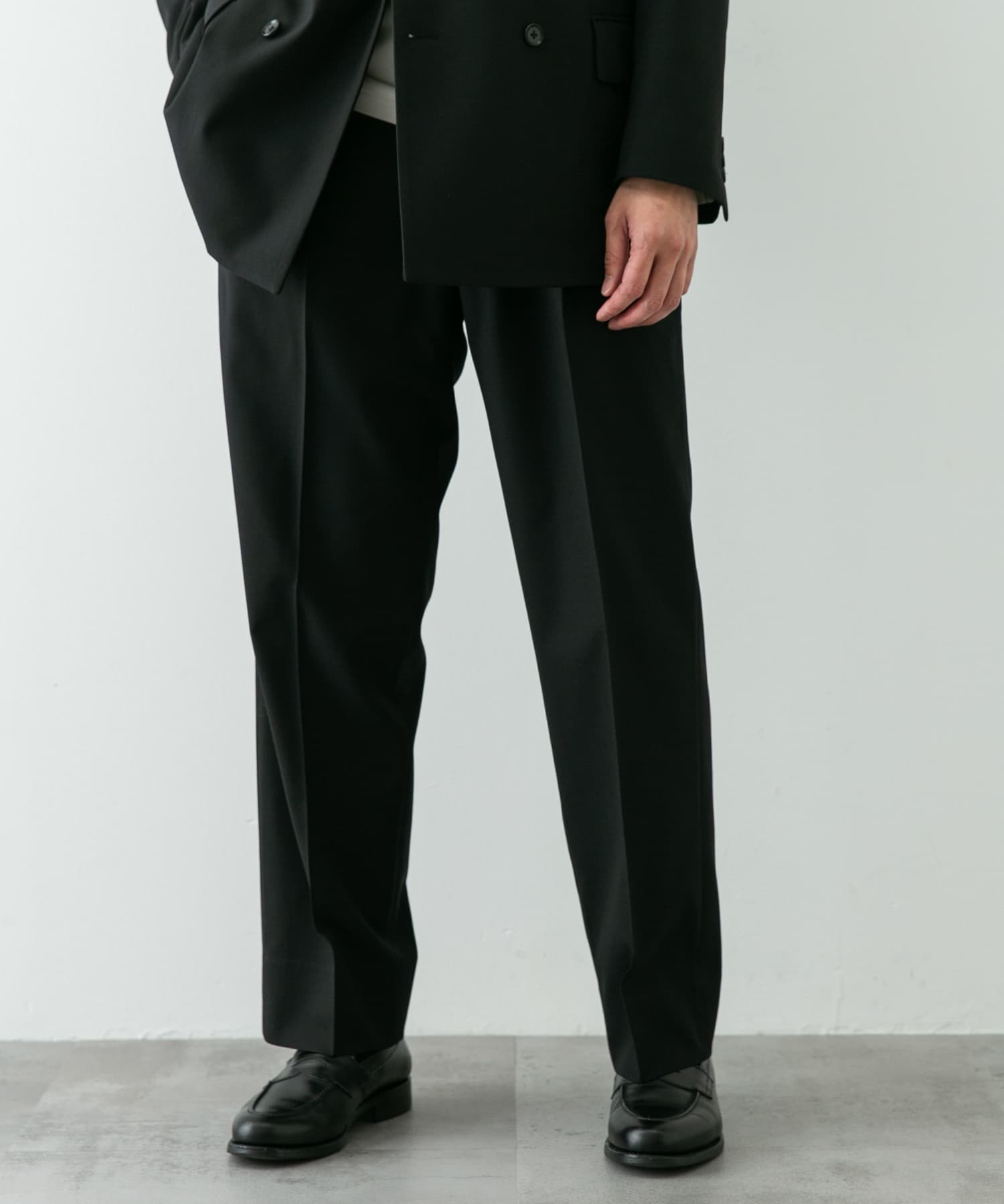 『イージーケア』LIFE STYLE TAILOR　ストレッチオックス2タックパンツ