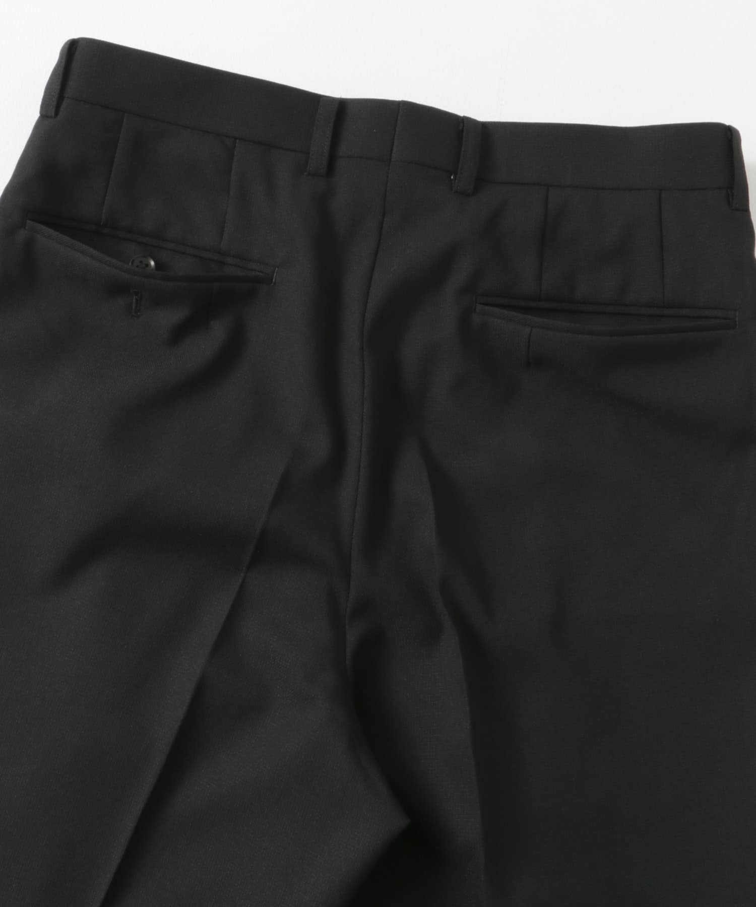 『イージーケア』LIFE STYLE TAILOR　ストレッチオックス2タックパンツ BLACK S