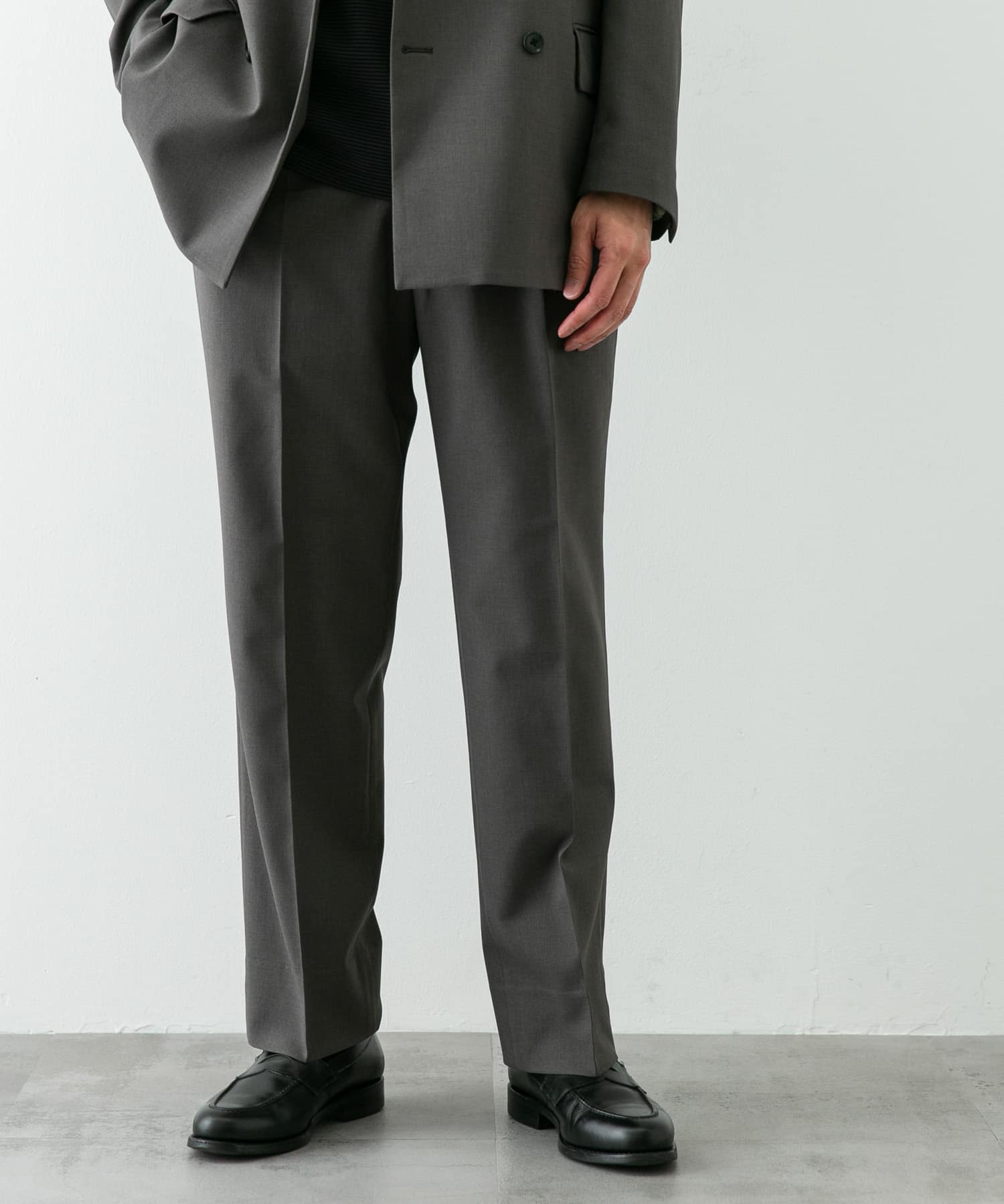 『イージーケア』LIFE STYLE TAILOR　ストレッチオックス2タックパンツ