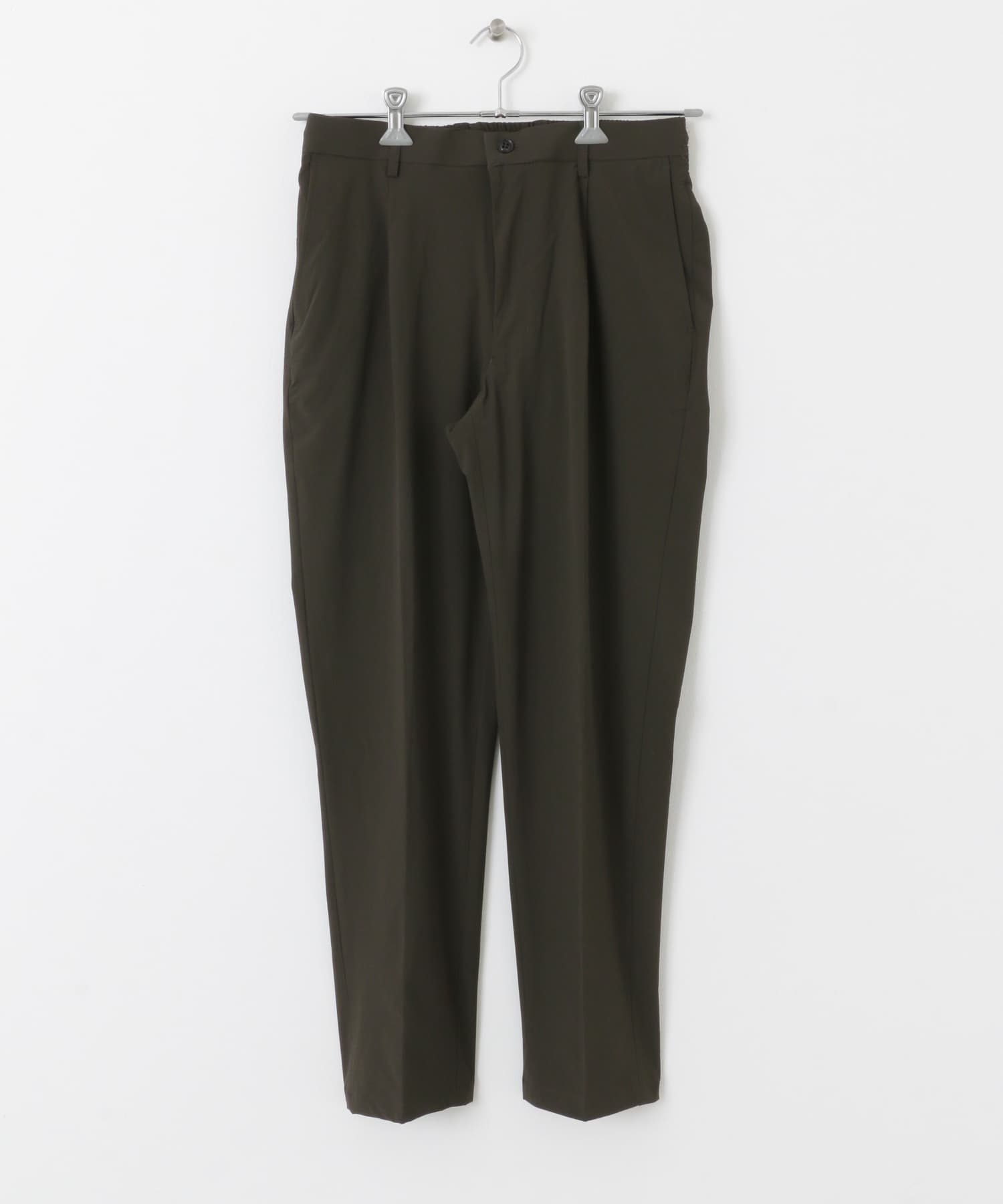 『イージーケア』LIFE STYLE TAILOR　リップストップナイロンストレッチパンツ KHAKI S