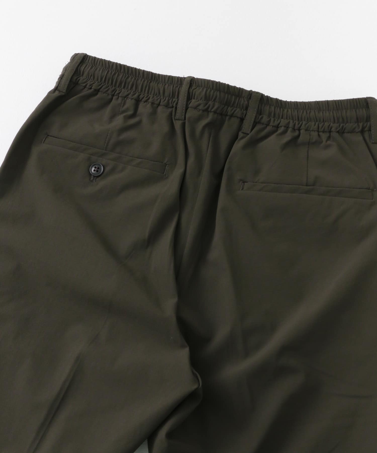『イージーケア』LIFE STYLE TAILOR　リップストップナイロンストレッチパンツ KHAKI S