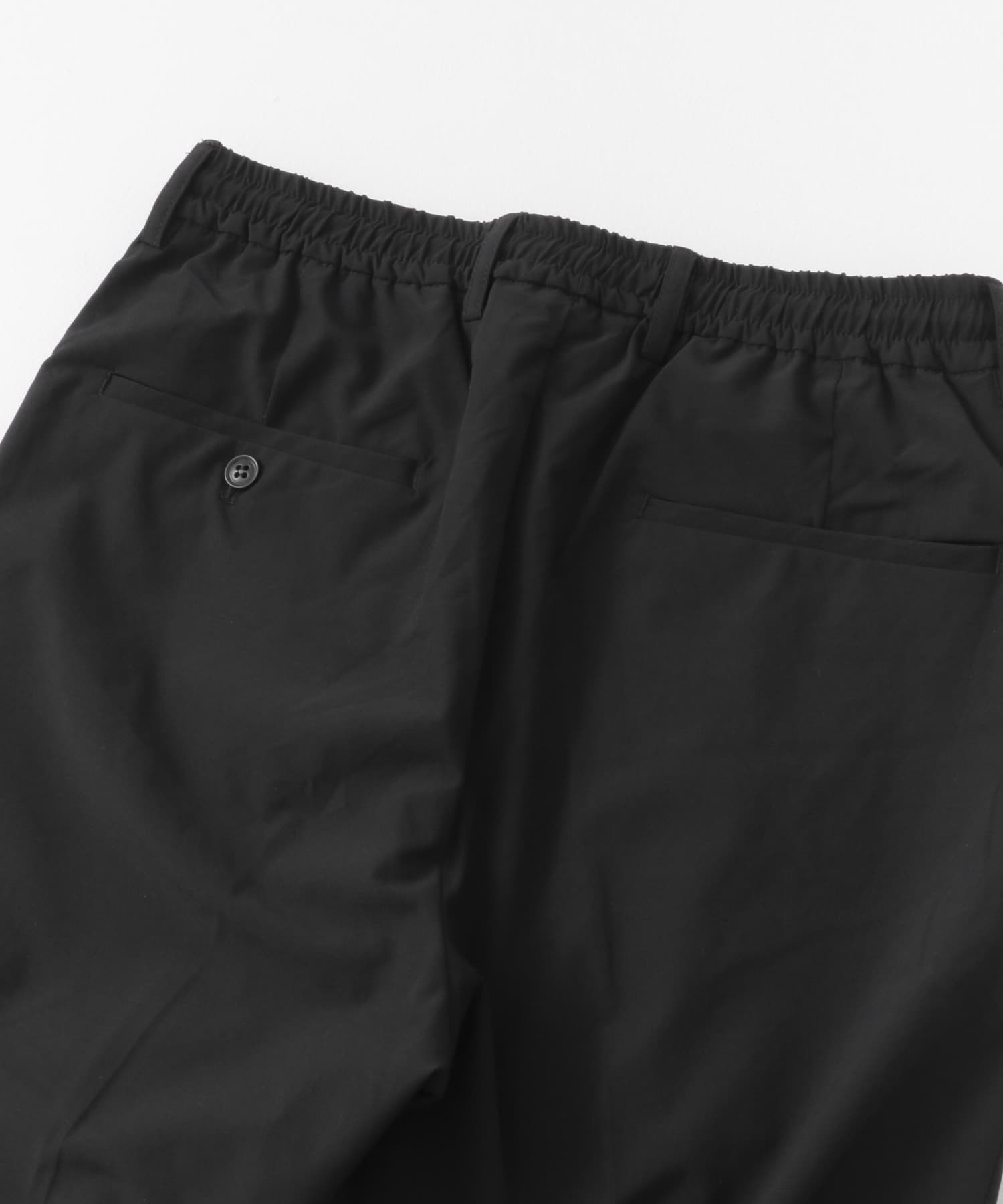 『イージーケア』LIFE STYLE TAILOR　リップストップナイロンストレッチパンツ BLACK S