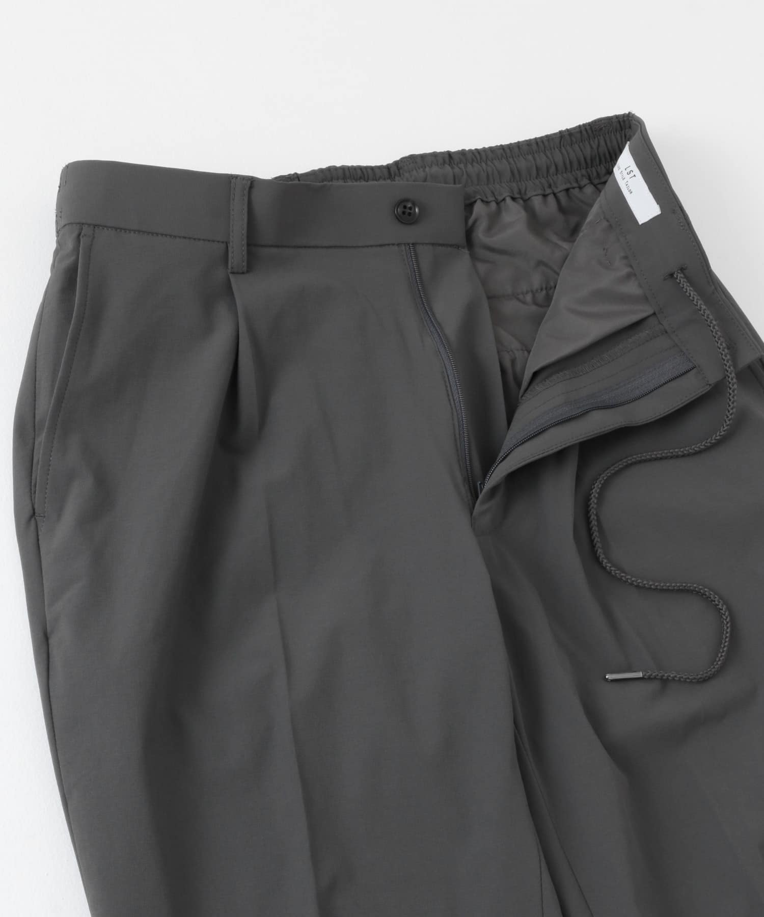『イージーケア』LIFE STYLE TAILOR　リップストップナイロンストレッチパンツ GRAY S