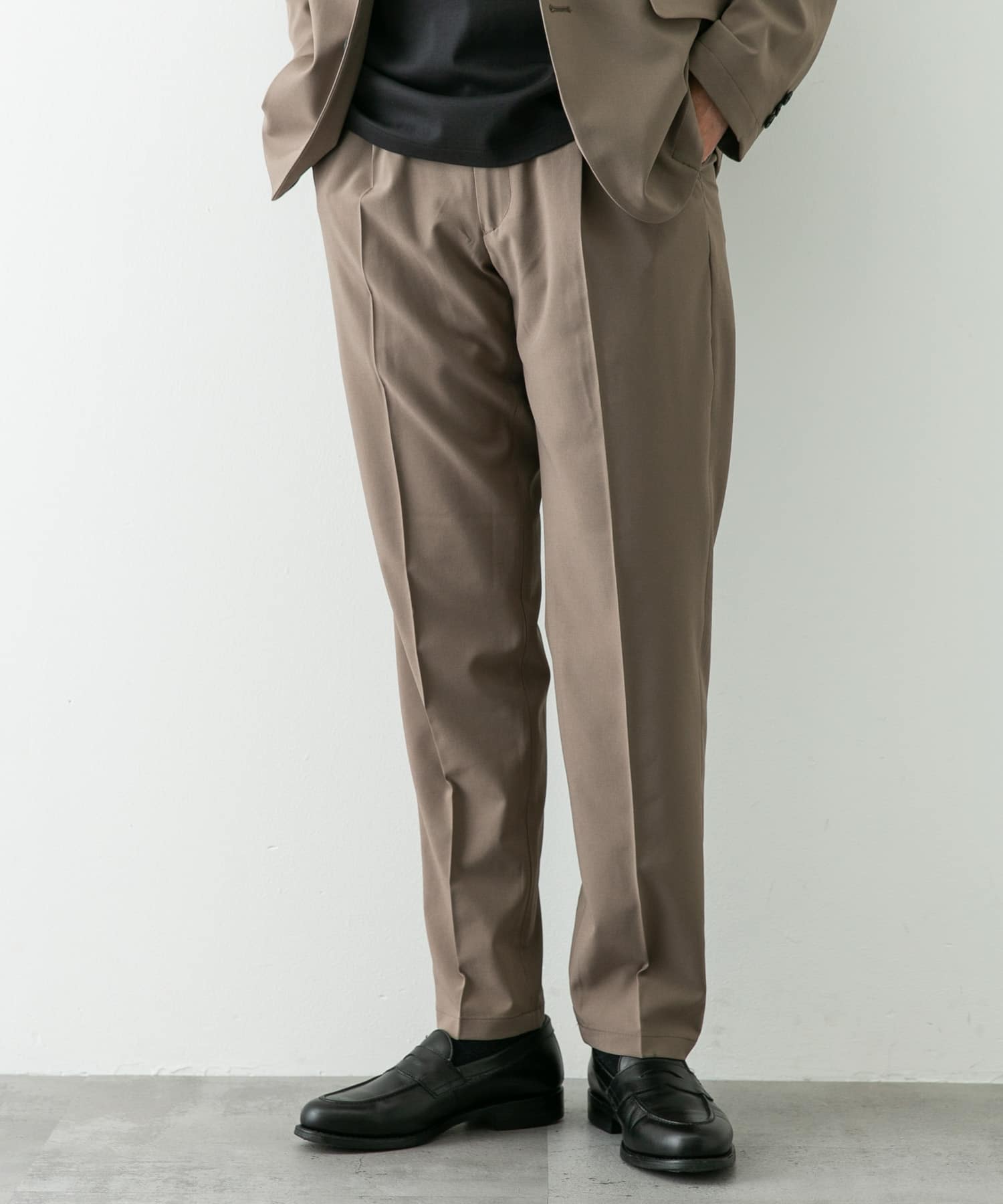 『イージーケア』LIFE STYLE TAILOR　4WAYストレッチポリエステルパンツ
