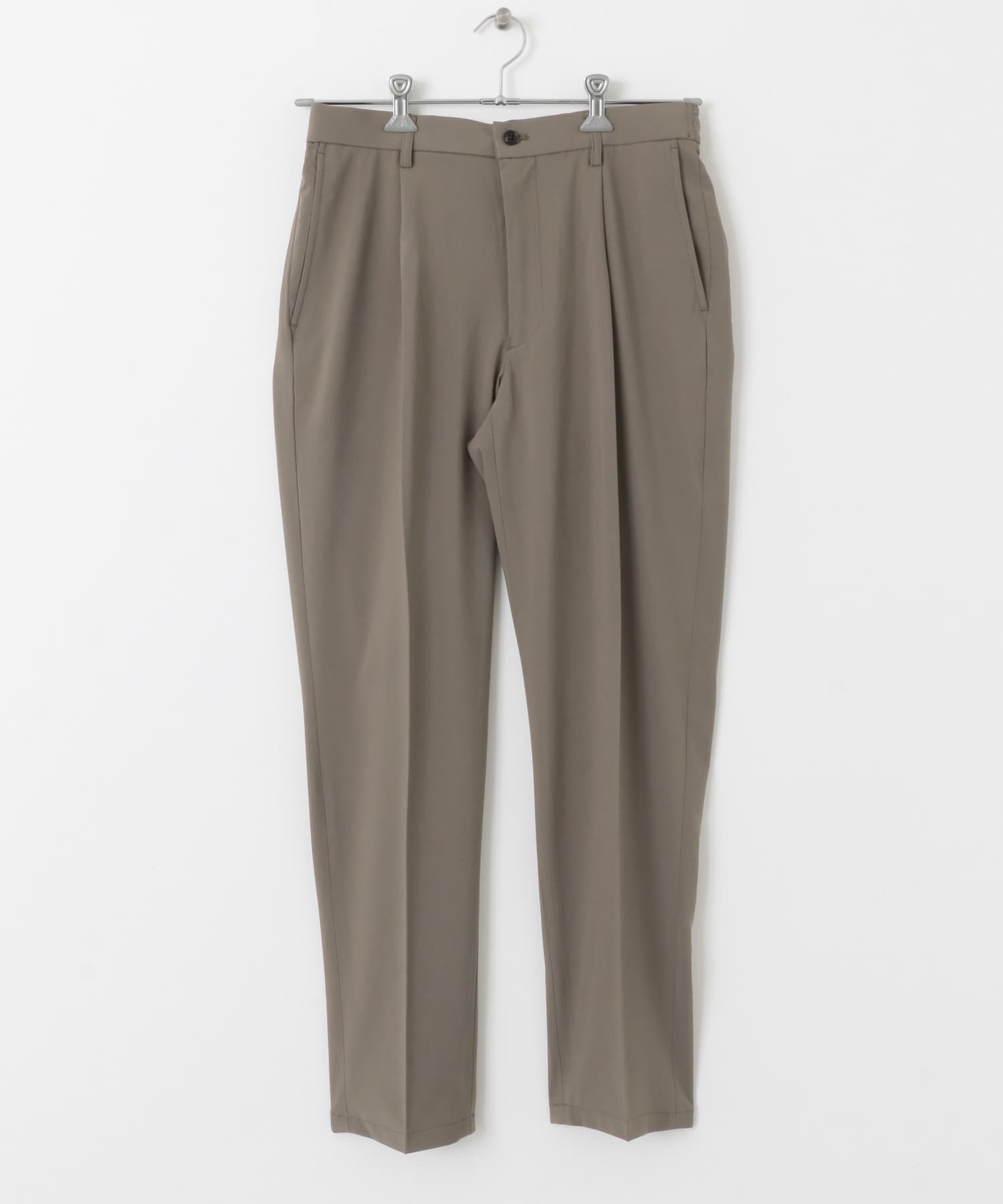 『イージーケア』LIFE STYLE TAILOR　4WAYストレッチポリエステルパンツ BEIGE S