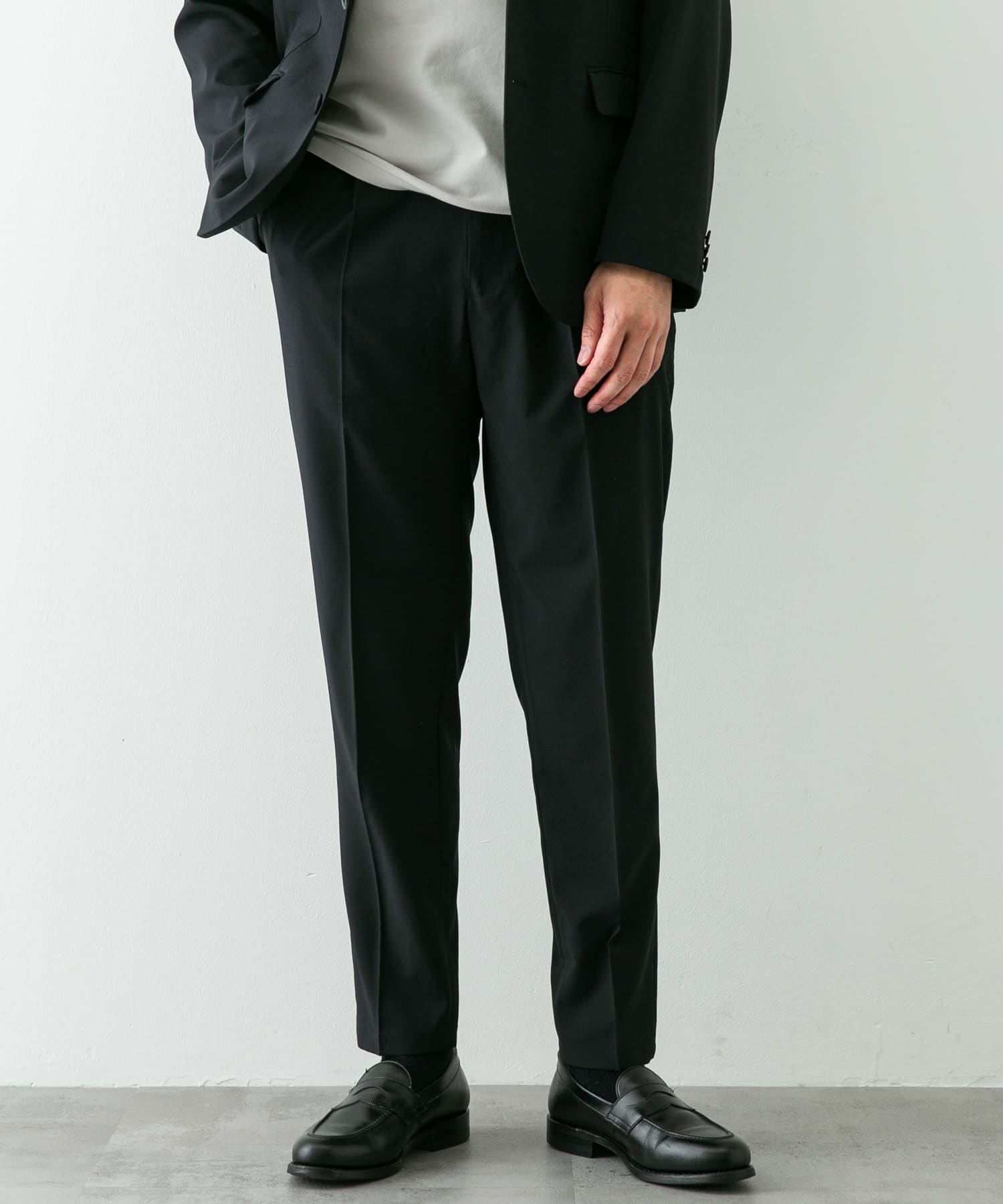 『イージーケア』LIFE STYLE TAILOR　4WAYストレッチポリエステルパンツ
