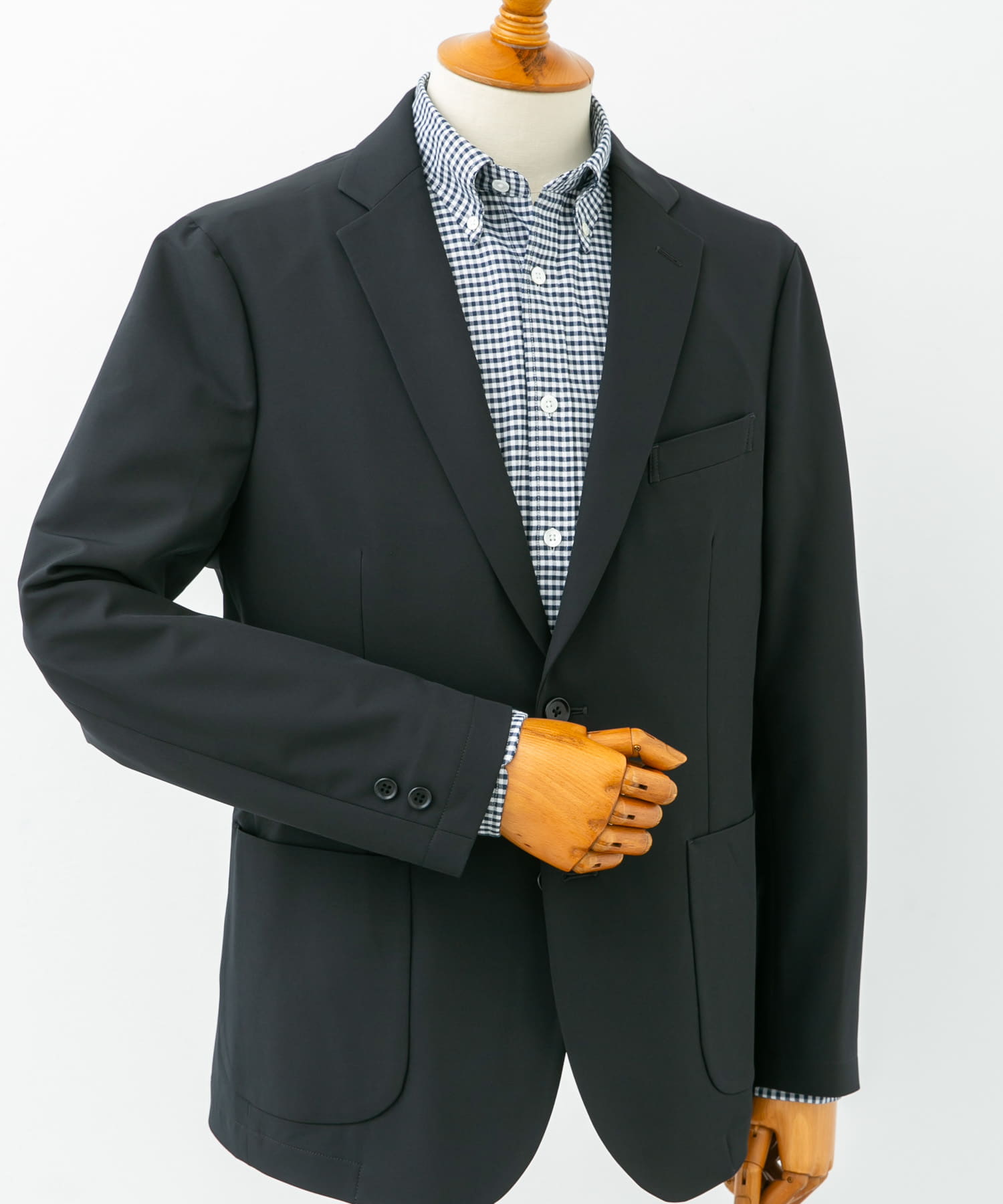 『イージーケア』LIFE STYLE TAILOR　4WAYストレッチコンフォータブルジャケット NAVY M