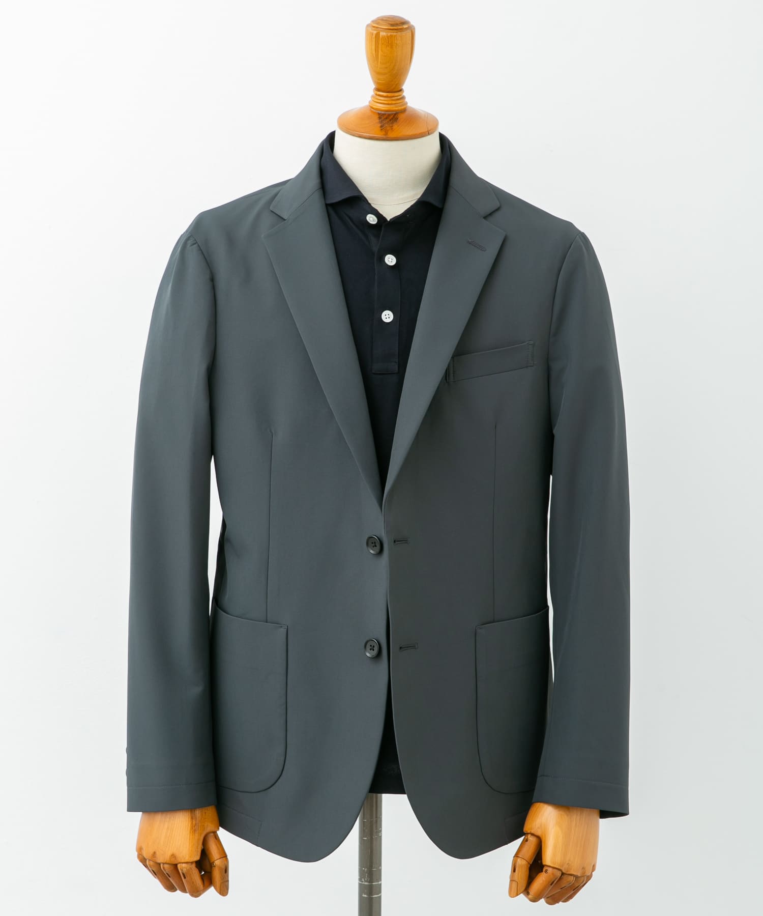 『イージーケア』LIFE STYLE TAILOR　4WAYストレッチコンフォータブルジャケット GRAY L