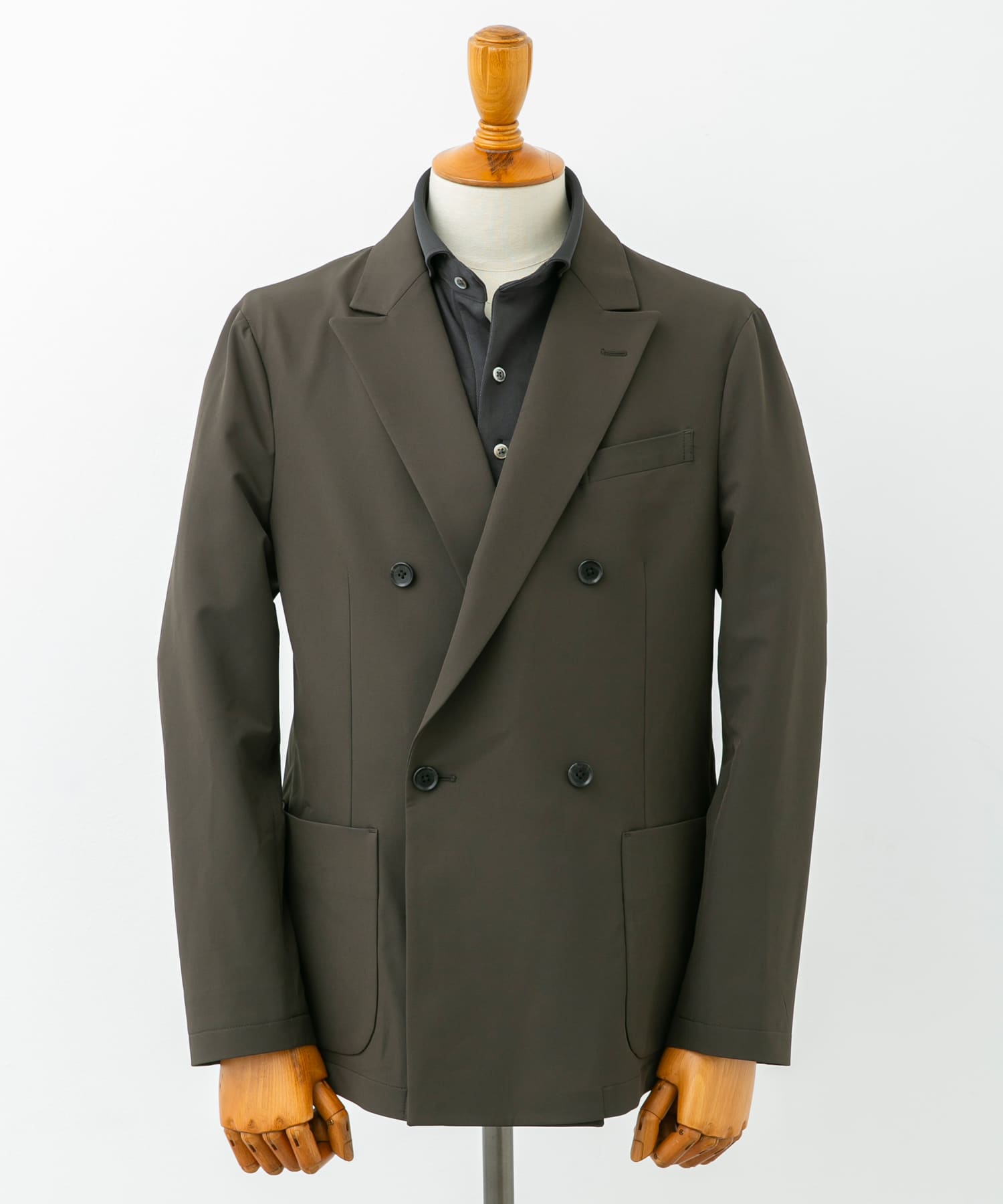 『イージーケア』LIFE STYLE TAILOR　4WAYストレッチコンフォータブルWジャケット KHAKI M