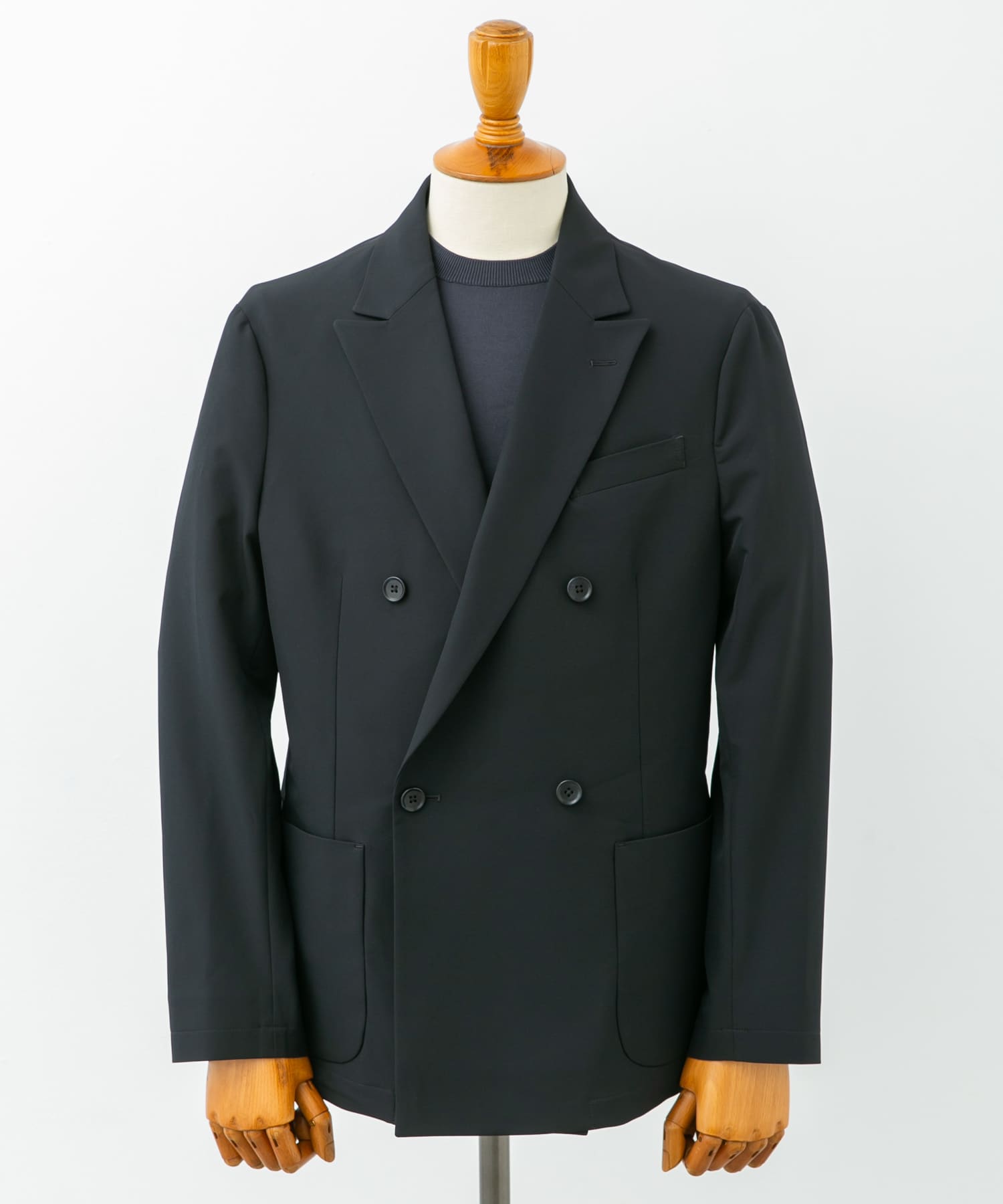 『イージーケア』LIFE STYLE TAILOR　4WAYストレッチコンフォータブルWジャケット NAVY M