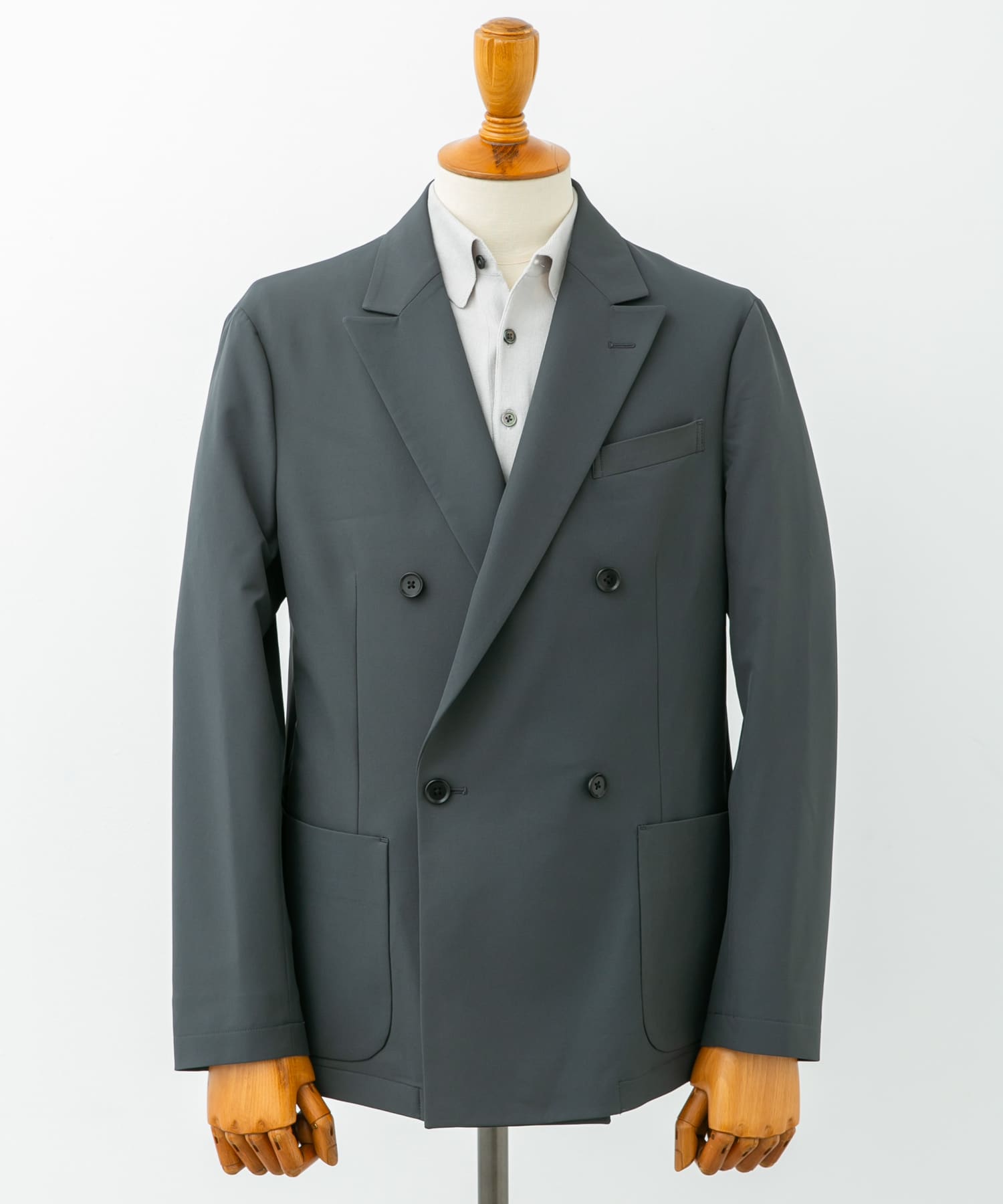 『イージーケア』LIFE STYLE TAILOR　4WAYストレッチコンフォータブルWジャケット GRAY S