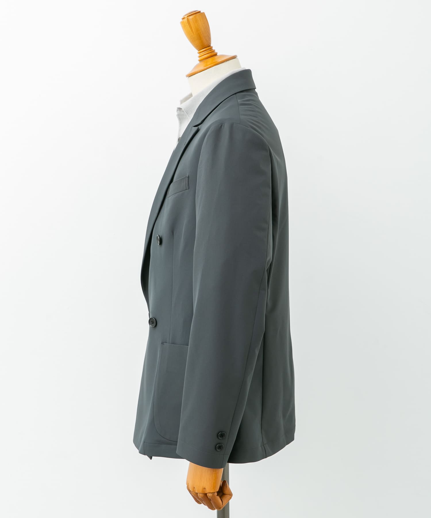 『イージーケア』LIFE STYLE TAILOR　4WAYストレッチコンフォータブルWジャケット GRAY M