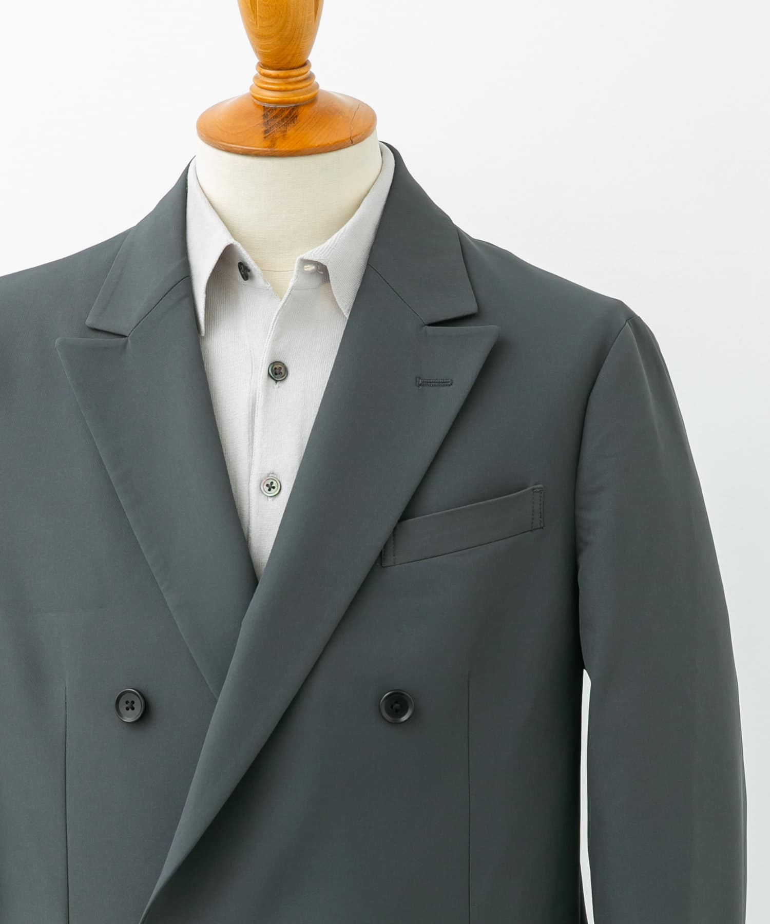 『イージーケア』LIFE STYLE TAILOR　4WAYストレッチコンフォータブルWジャケット GRAY M