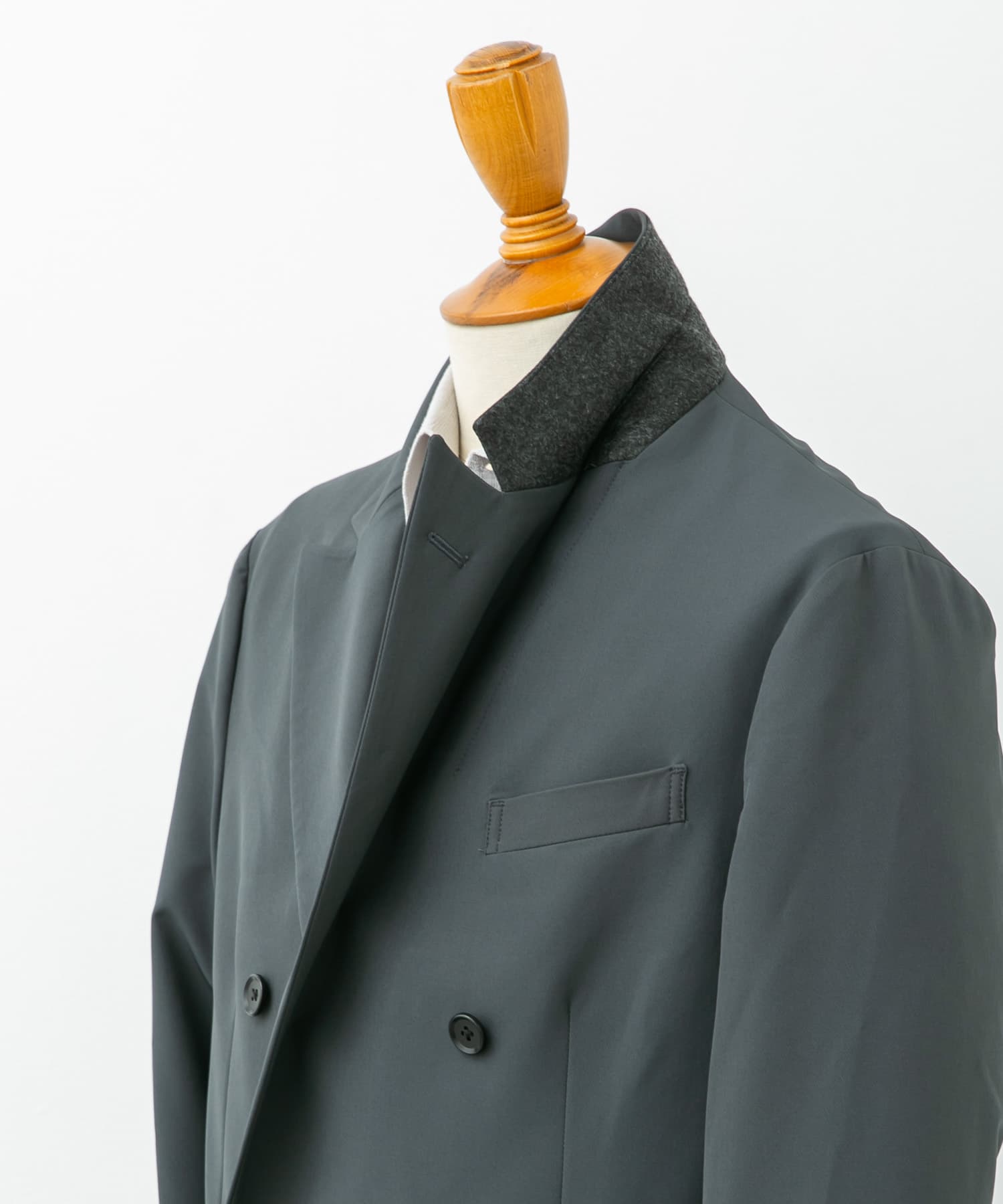 『イージーケア』LIFE STYLE TAILOR　4WAYストレッチコンフォータブルWジャケット GRAY M