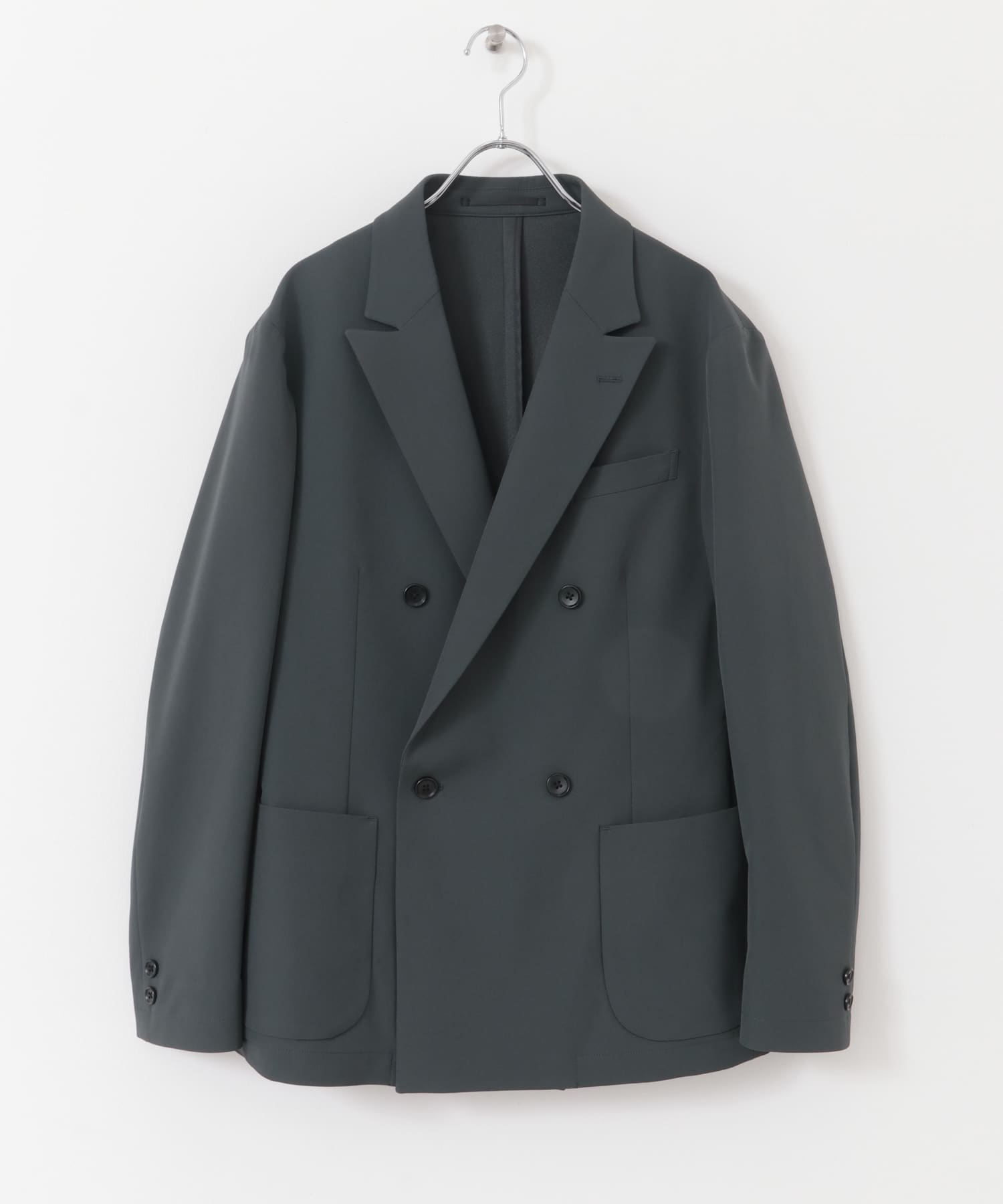 『イージーケア』LIFE STYLE TAILOR　4WAYストレッチコンフォータブルWジャケット GRAY S