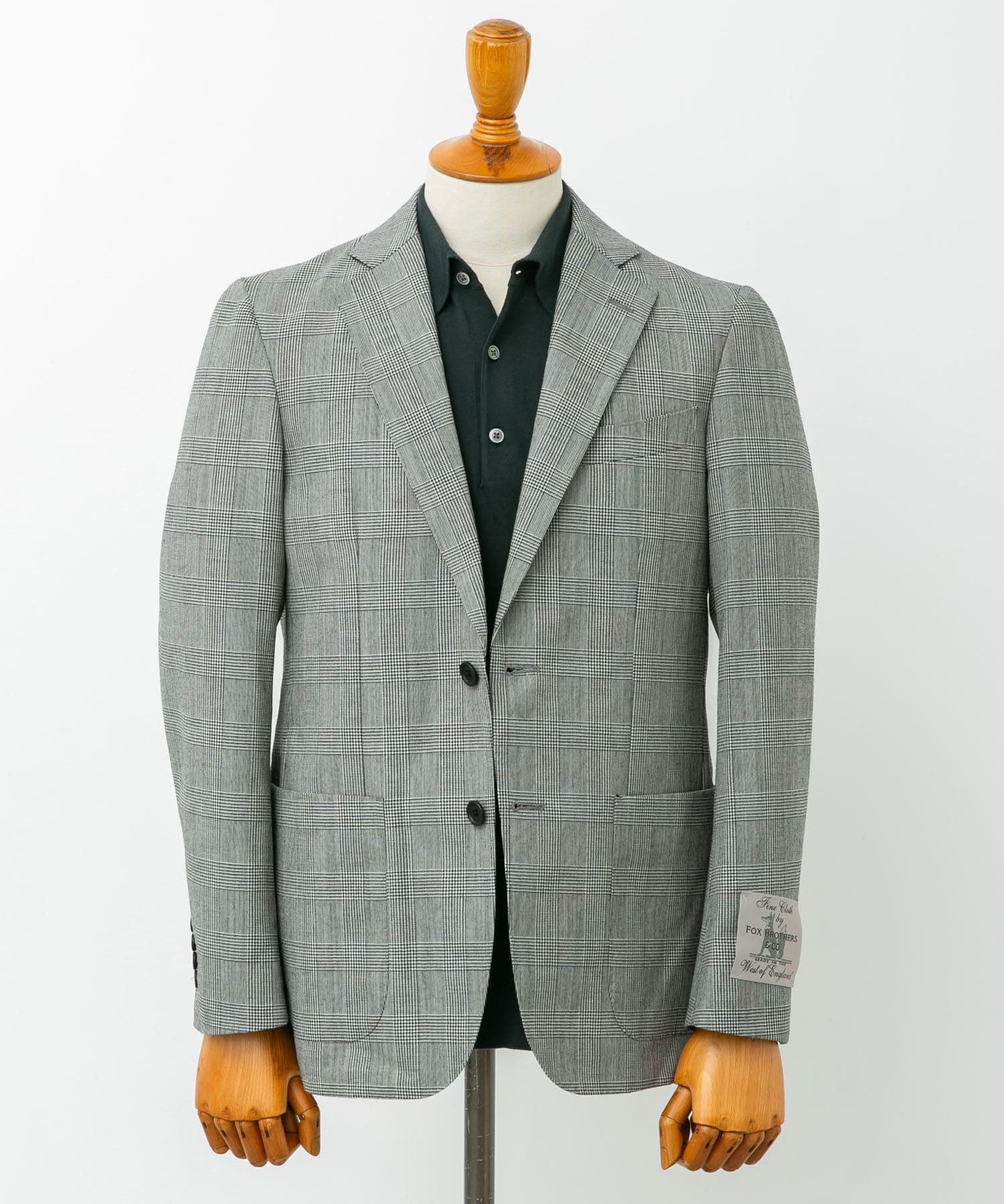 LIFE STYLE TAILOR　FOX BROTHERS JACKET BLK-WHT 44