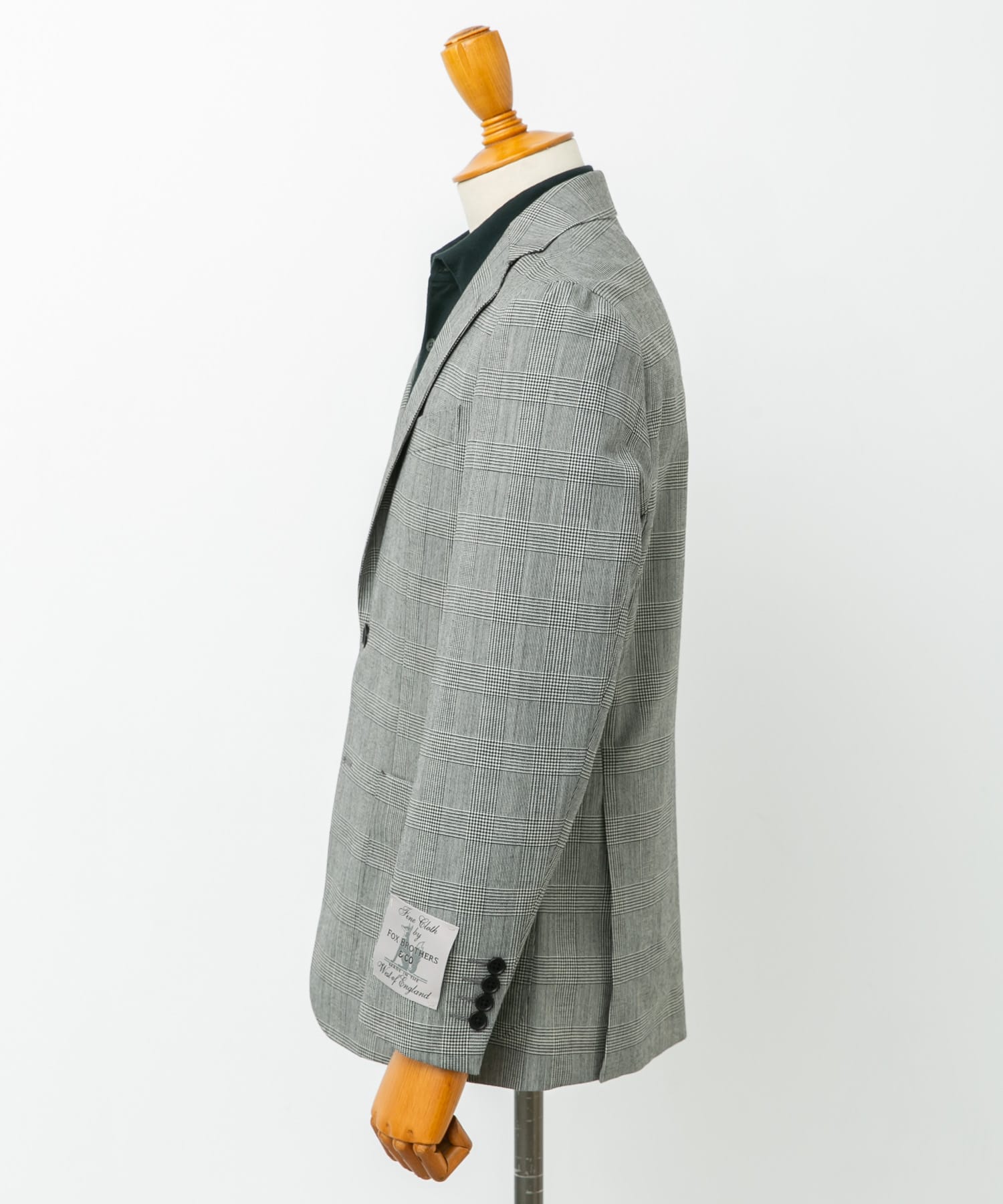 LIFE STYLE TAILOR　FOX BROTHERS JACKET BLK-WHT 44