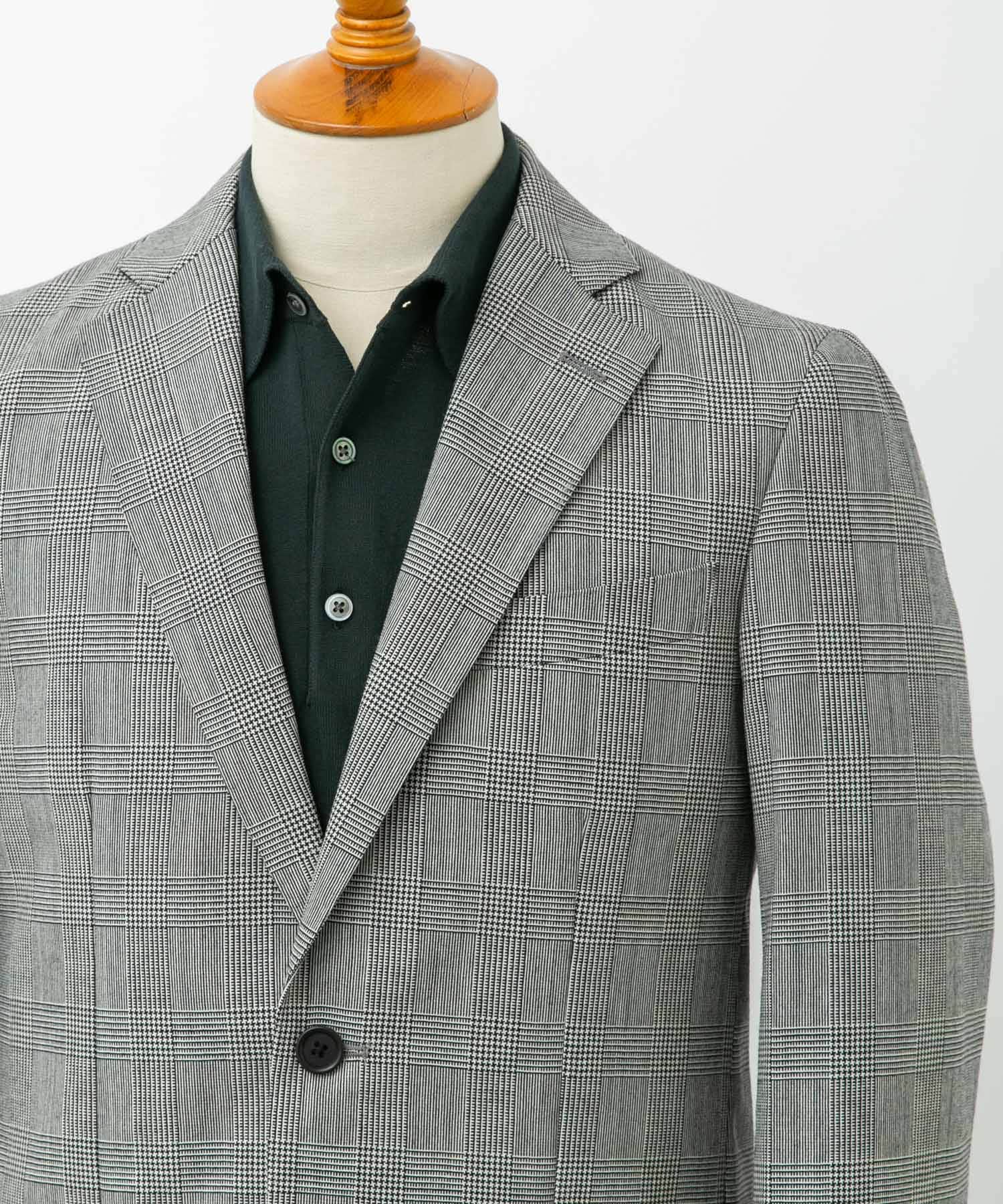 LIFE STYLE TAILOR　FOX BROTHERS JACKET BLK-WHT 44