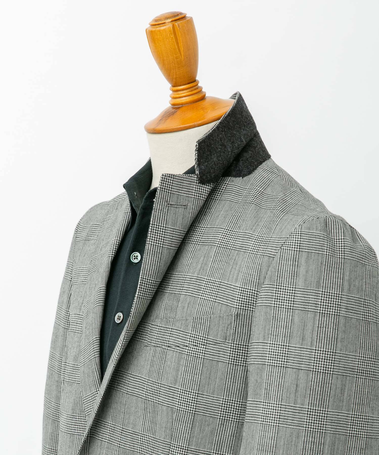 LIFE STYLE TAILOR　FOX BROTHERS JACKET BLK-WHT 44