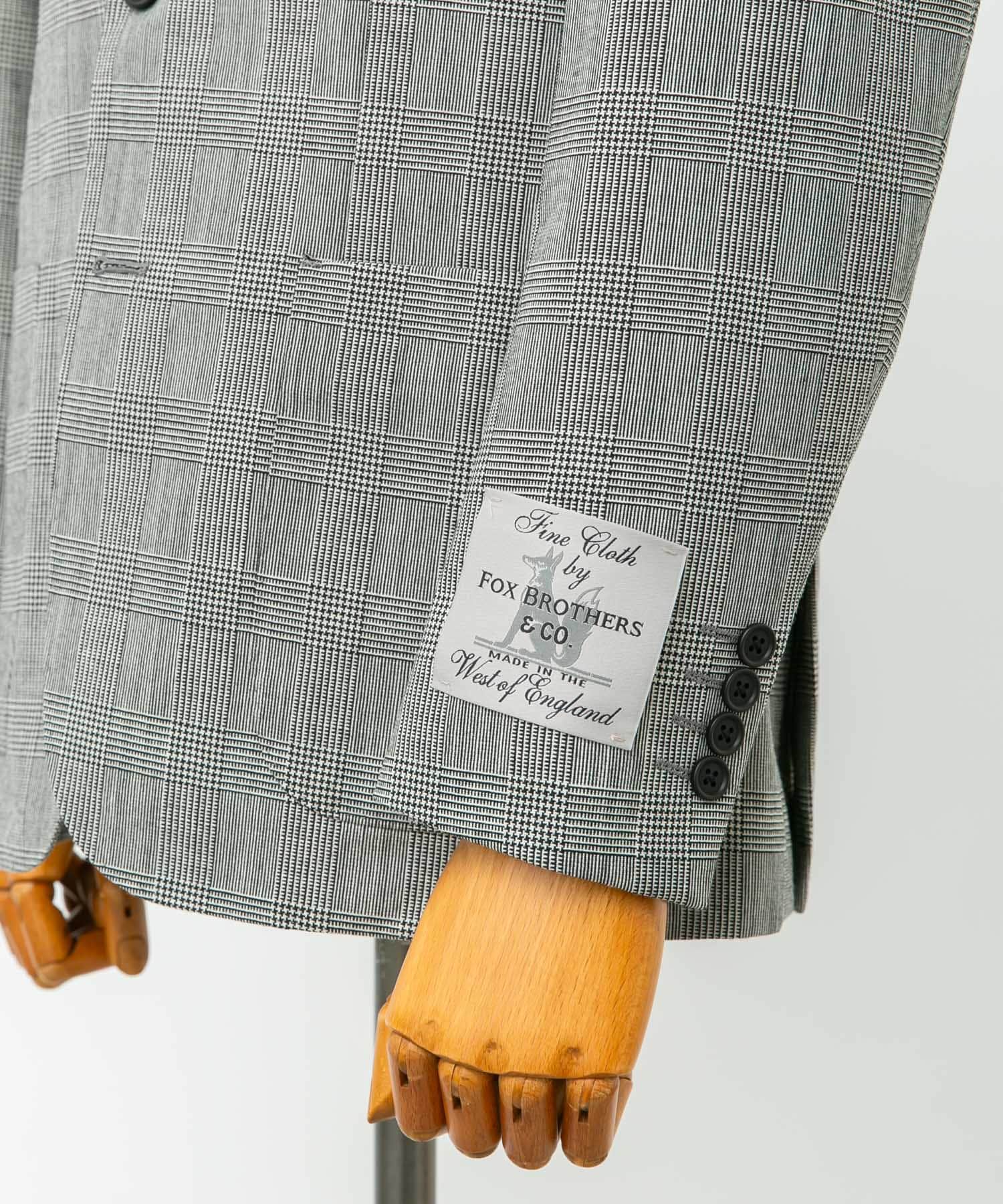 LIFE STYLE TAILOR　FOX BROTHERS JACKET BLK-WHT 44