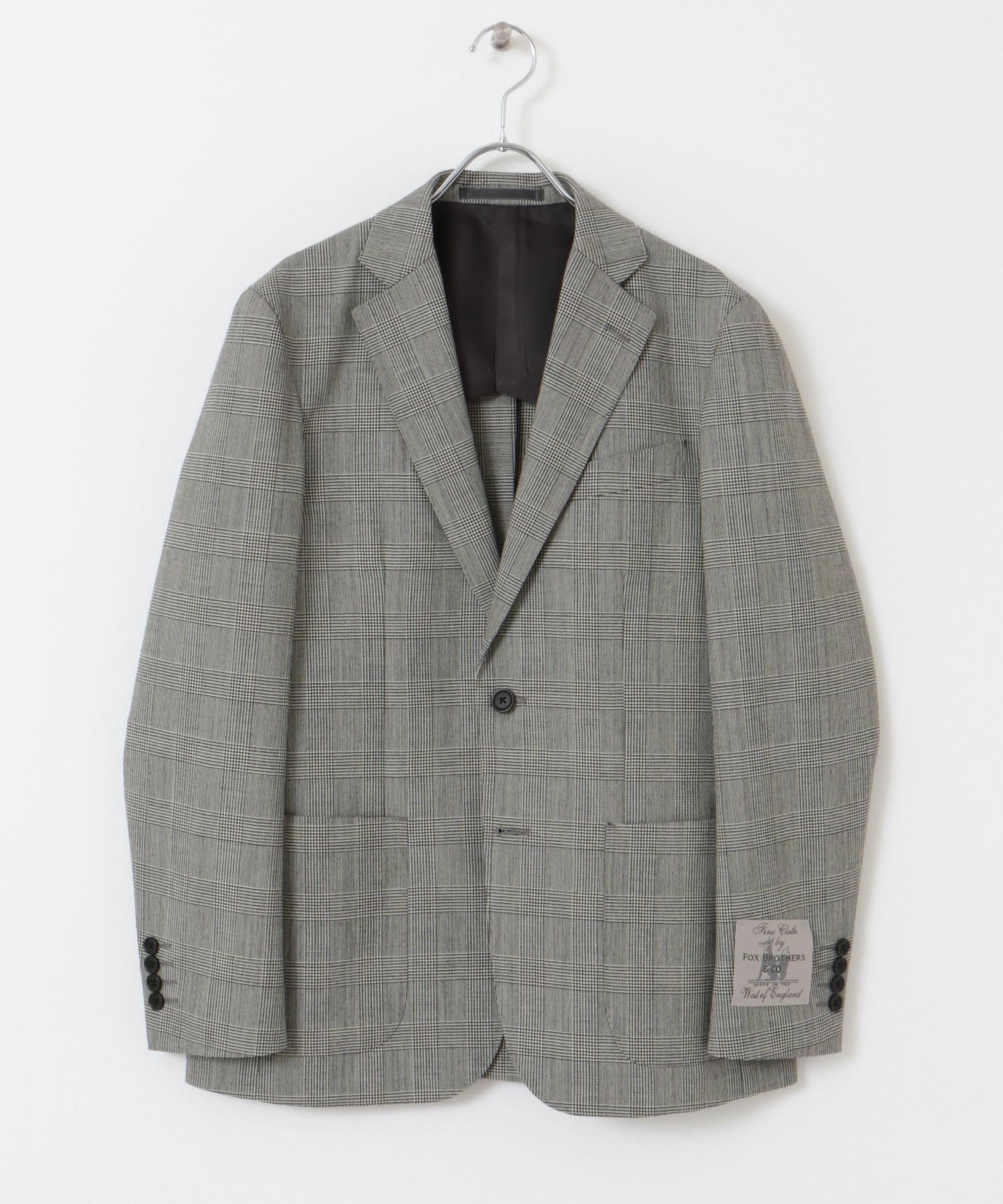 LIFE STYLE TAILOR　FOX BROTHERS JACKET BLK-WHT 44