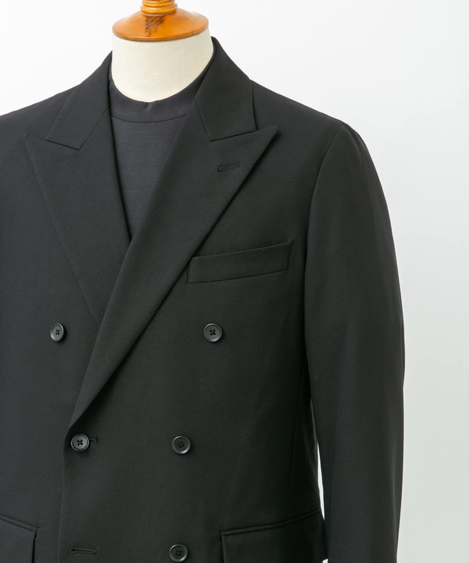 『イージーケア』LIFE STYLE TAILOR　ストレッチオックスWジャケット BLACK L