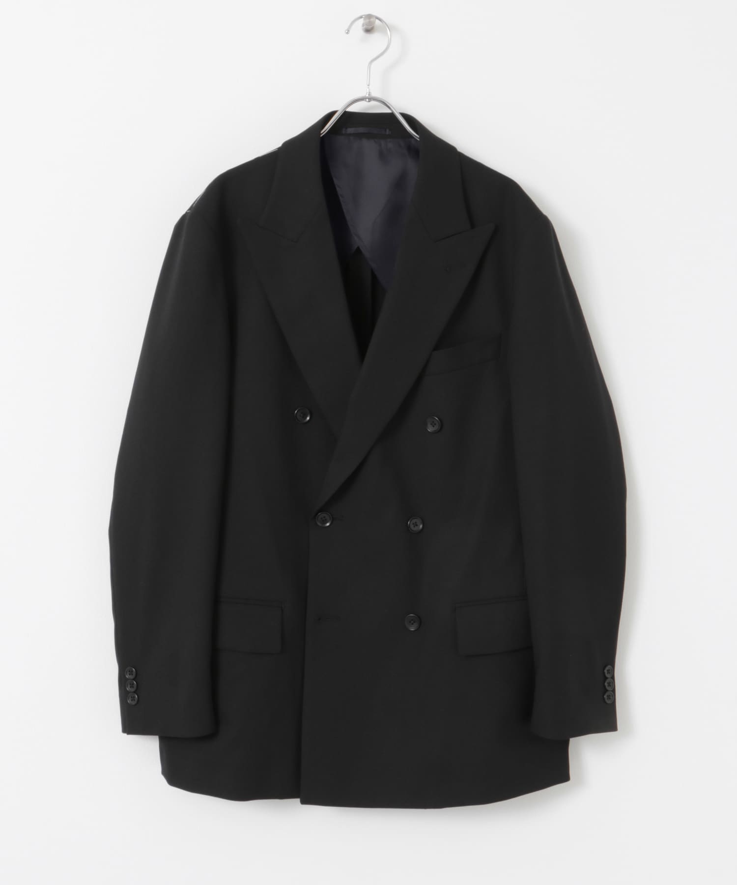 『イージーケア』LIFE STYLE TAILOR　ストレッチオックスWジャケット BLACK S