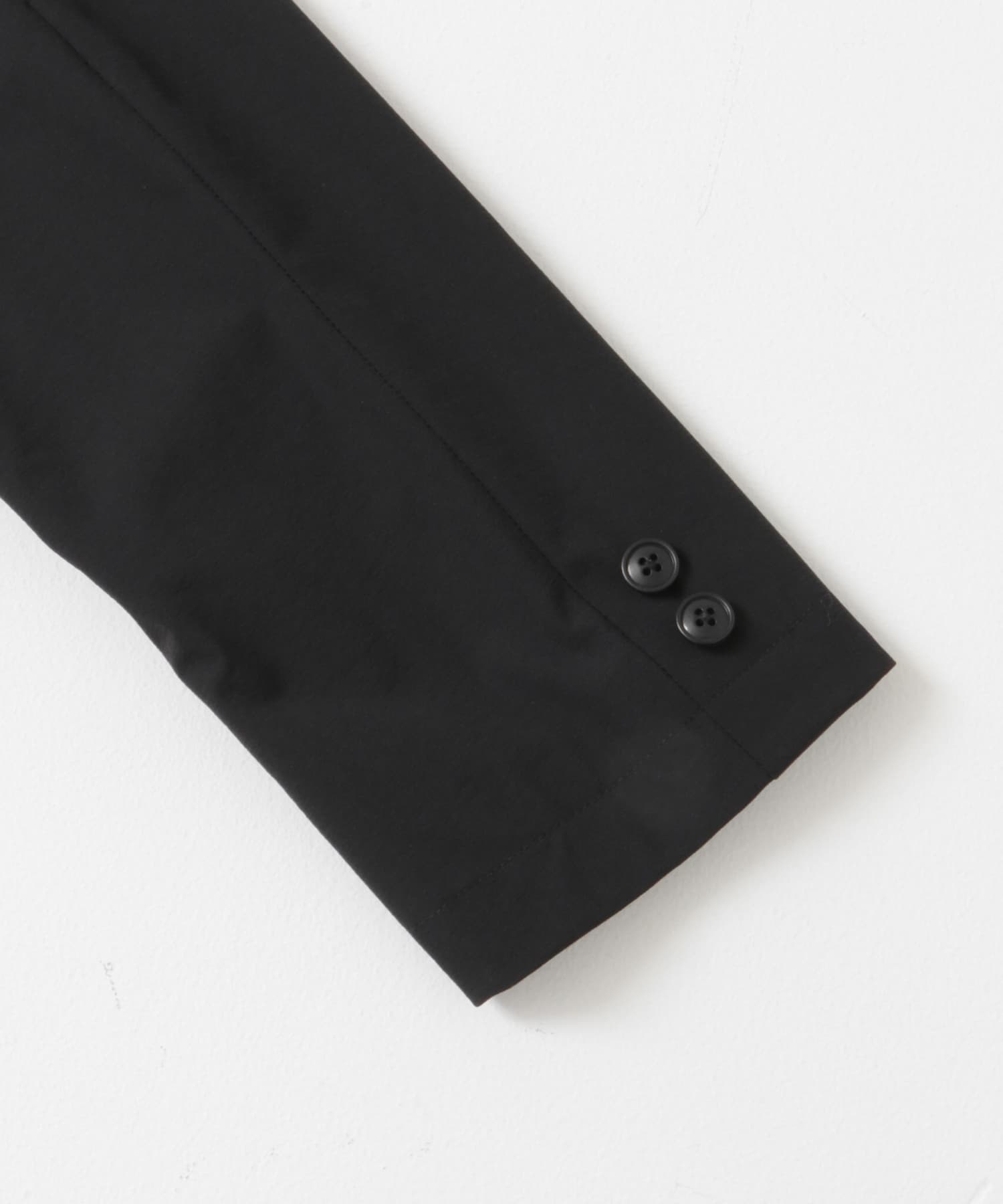 『イージーケア』LIFE STYLE TAILOR　リップストップナイロンストレッチジャケット BLACK S