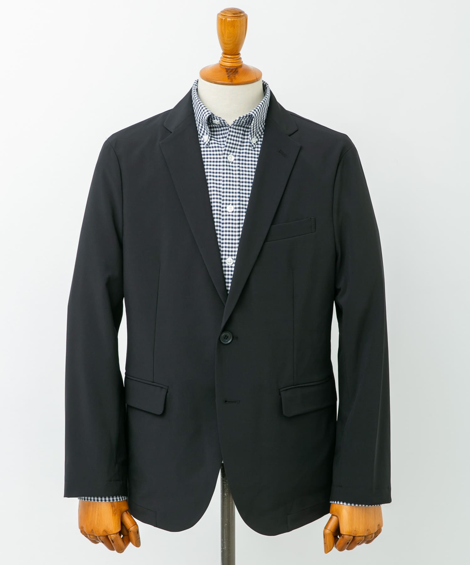 『イージーケア』LIFE STYLE TAILOR　4WAYストレッチポリエステルジャケット NAVY M