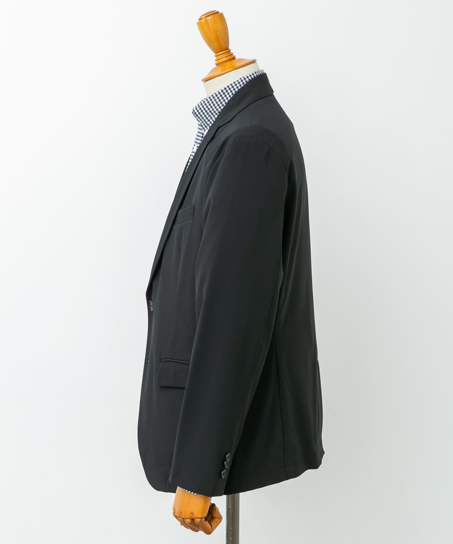 『イージーケア』LIFE STYLE TAILOR　4WAYストレッチポリエステルジャケット NAVY M