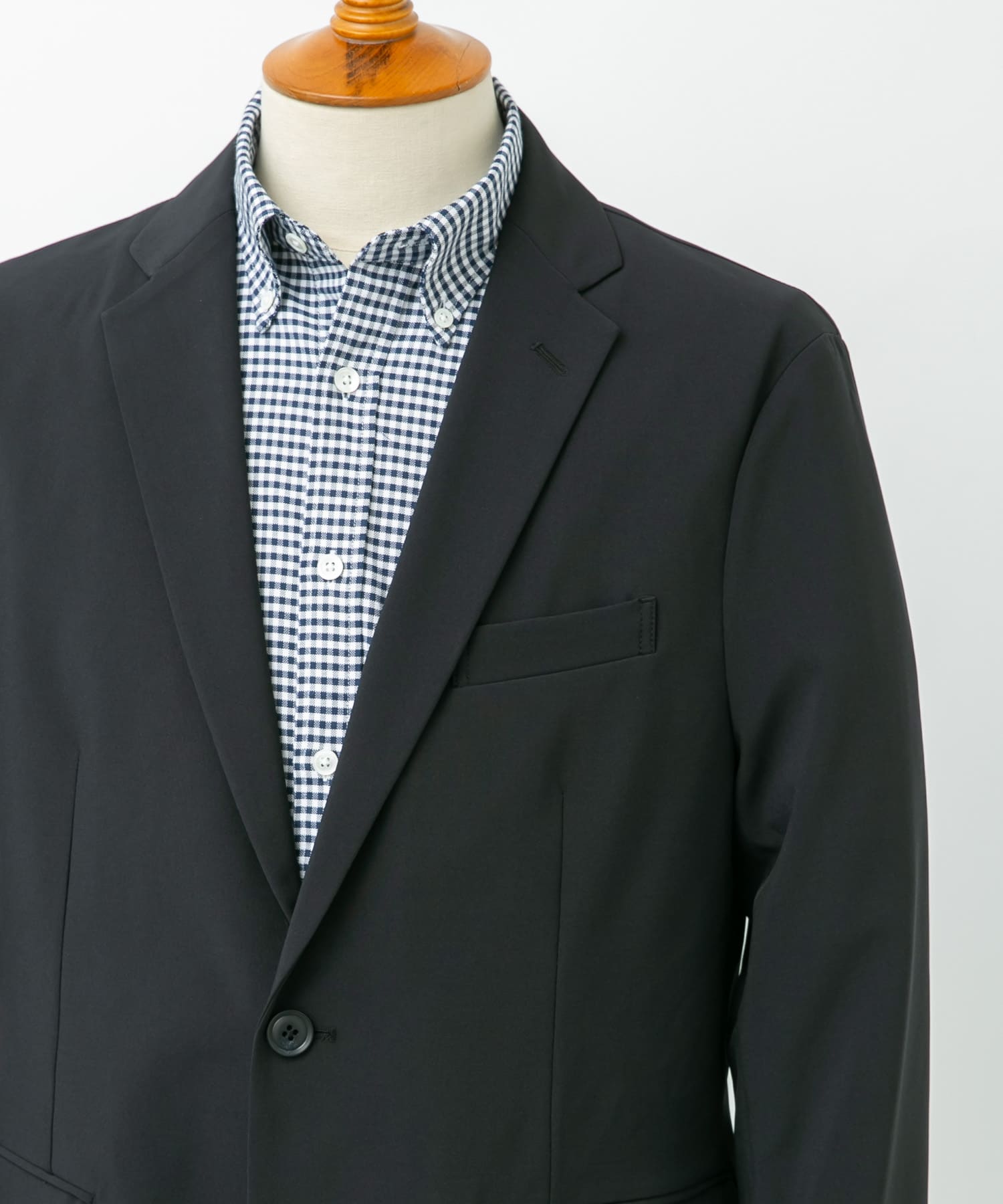 『イージーケア』LIFE STYLE TAILOR　4WAYストレッチポリエステルジャケット NAVY M
