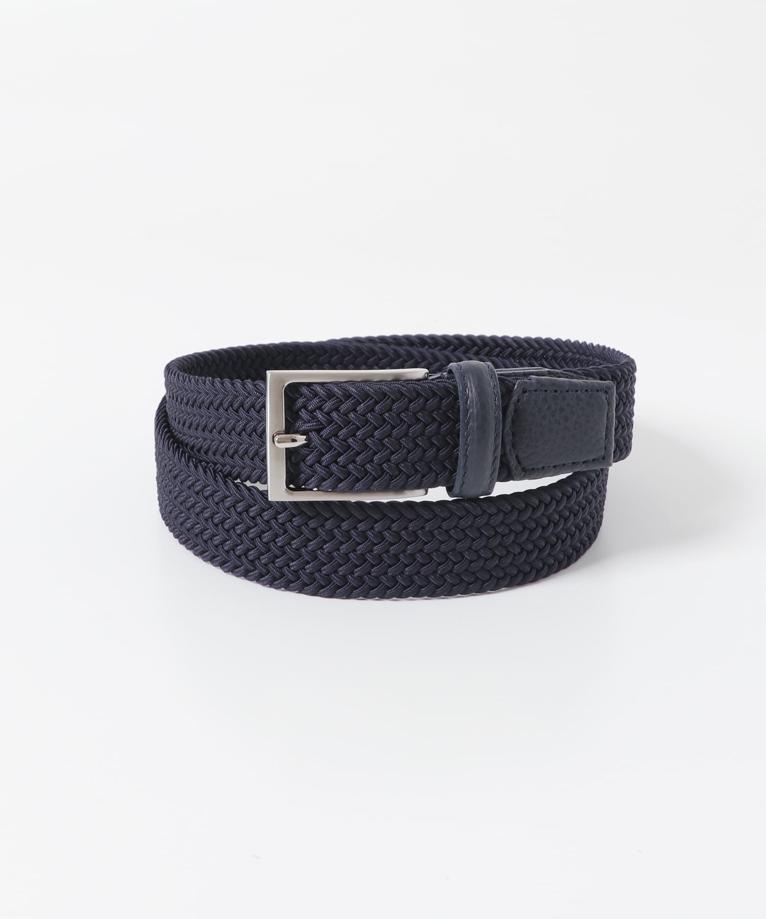 LIFE STYLE TAILOR　イタリアンメッシュベルト NAVY FREE