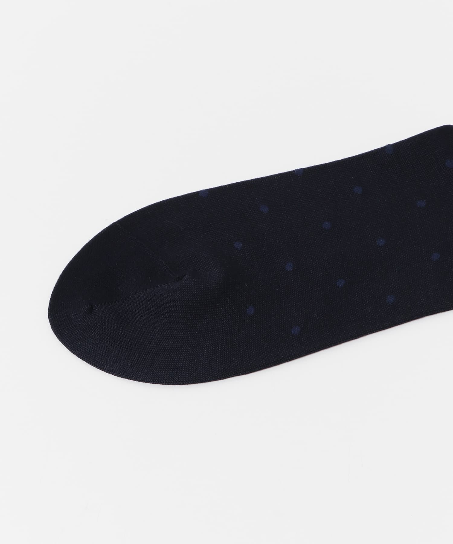 LIFE STYLE TAILOR　ドット柄ドレスソックス NAVY -