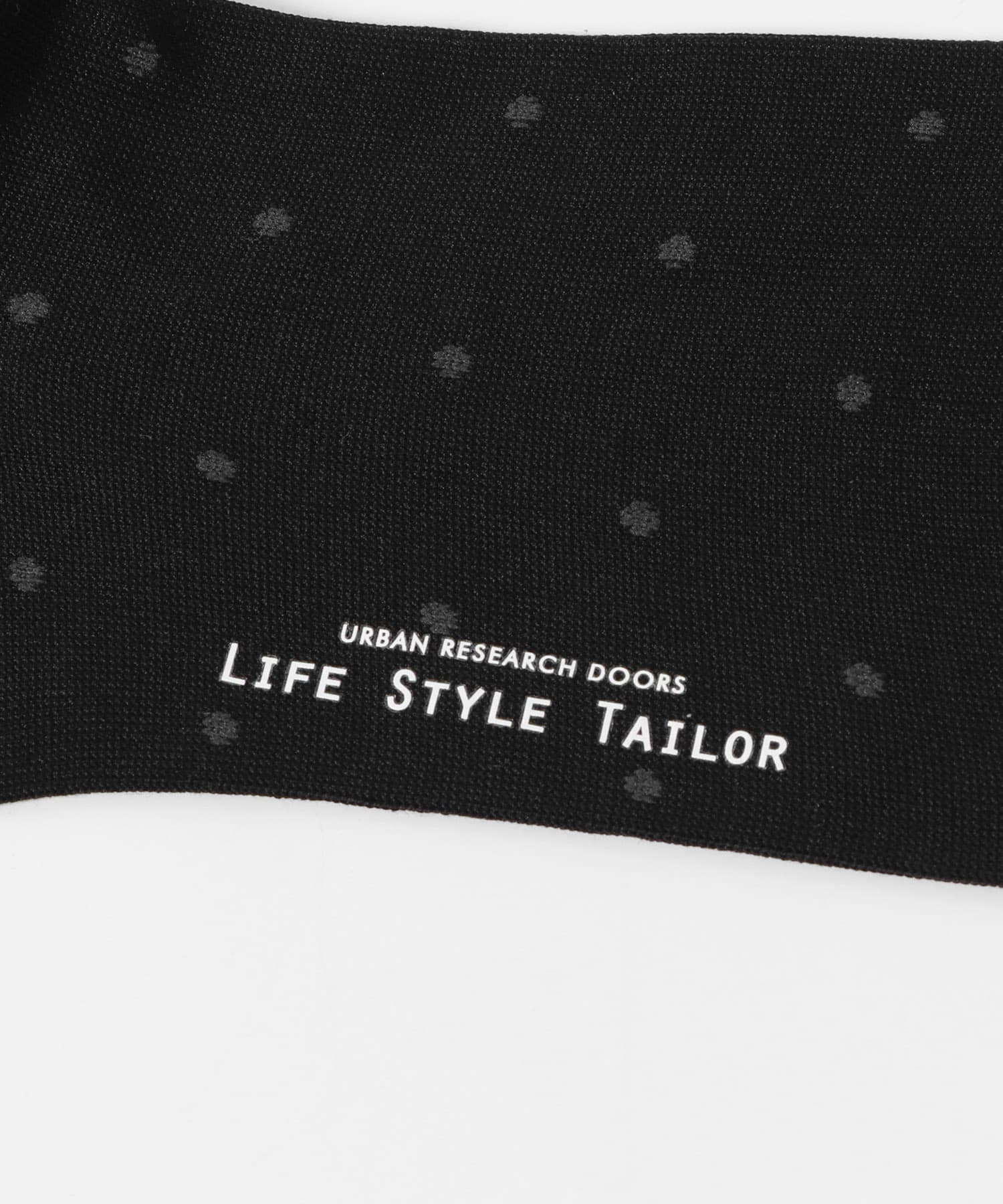 LIFE STYLE TAILOR　ドット柄ドレスソックス BLACK -