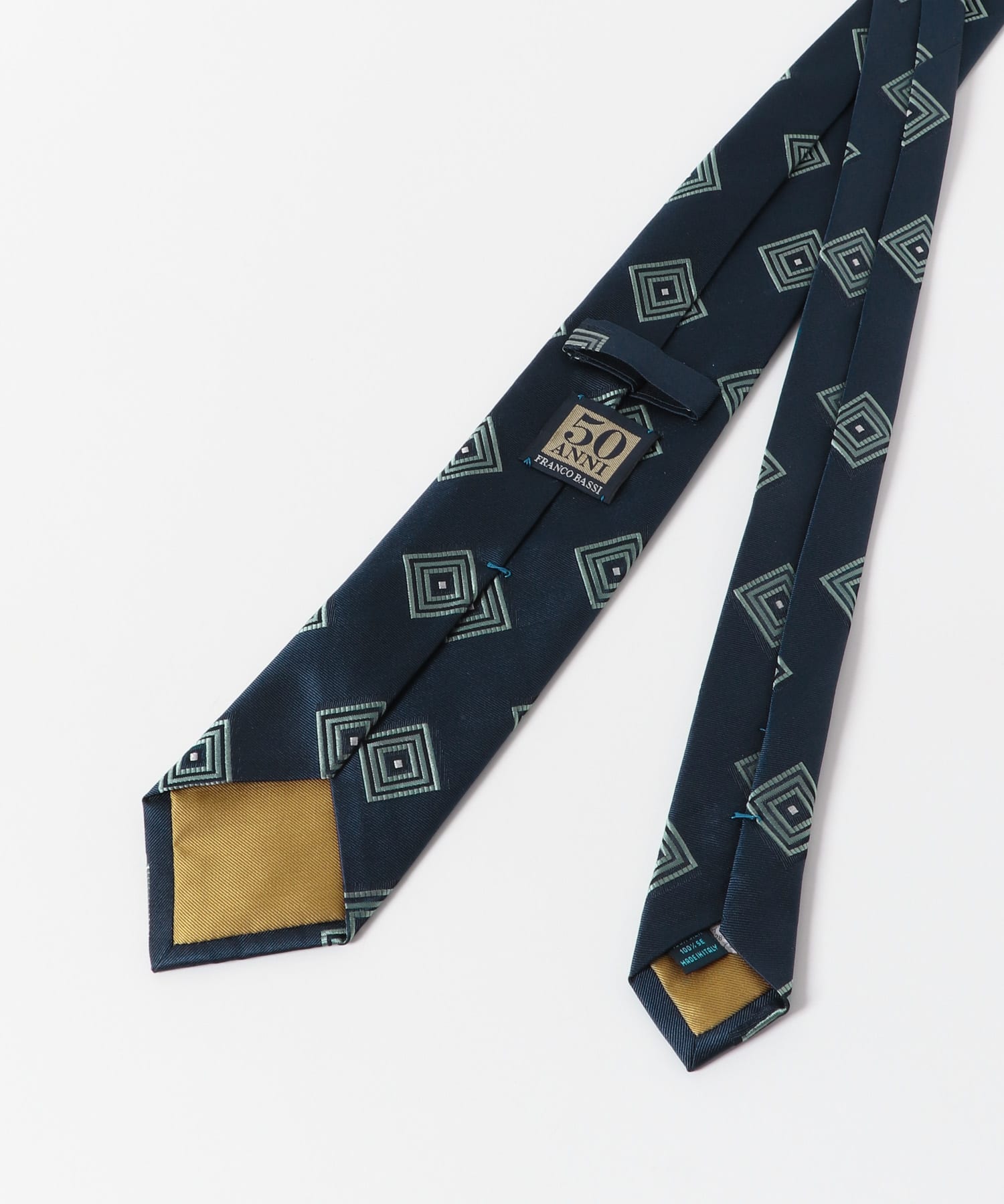 LIFE STYLE TAILOR　25SS FRANCO BASSI タイ小紋1 03NAVY -