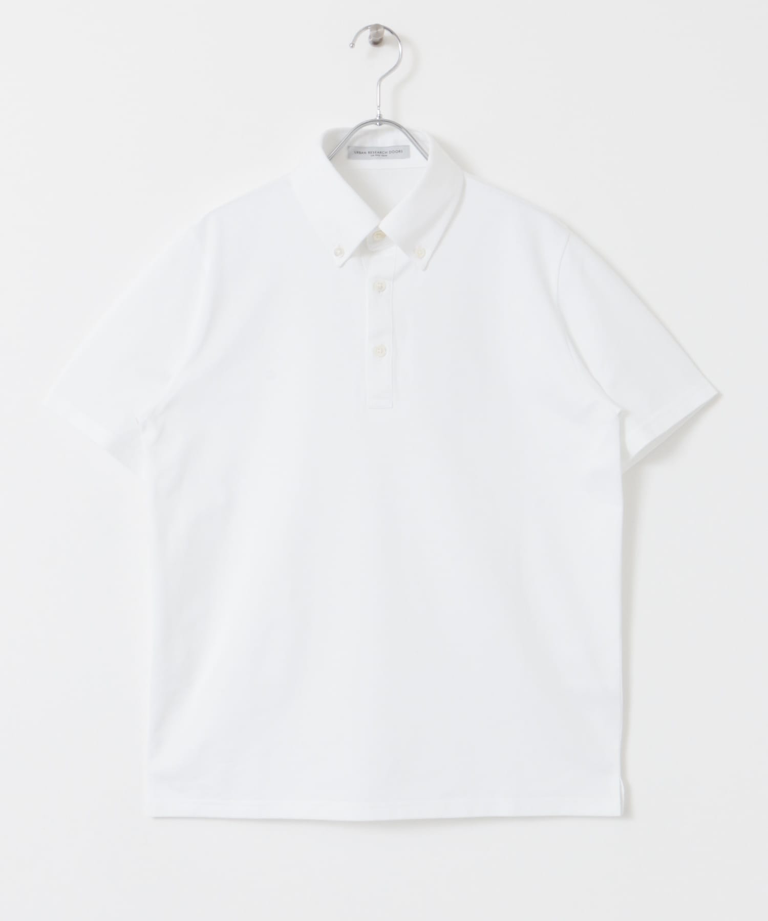 『吸水速乾』LIFE STYLE TAILOR　ボタンダウン半袖プルオーバー WHITE M