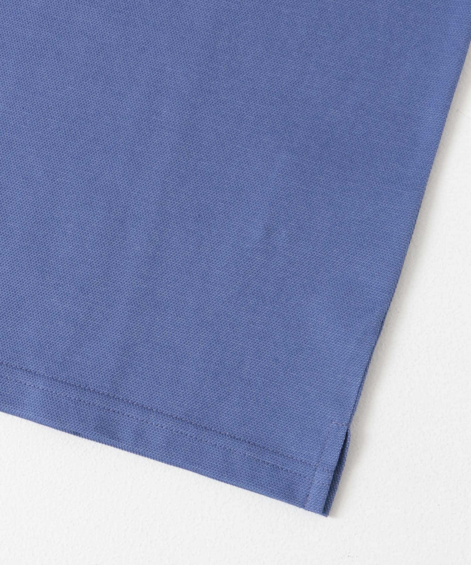 『吸水速乾』LIFE STYLE TAILOR　ボタンダウン半袖プルオーバー BLUE M