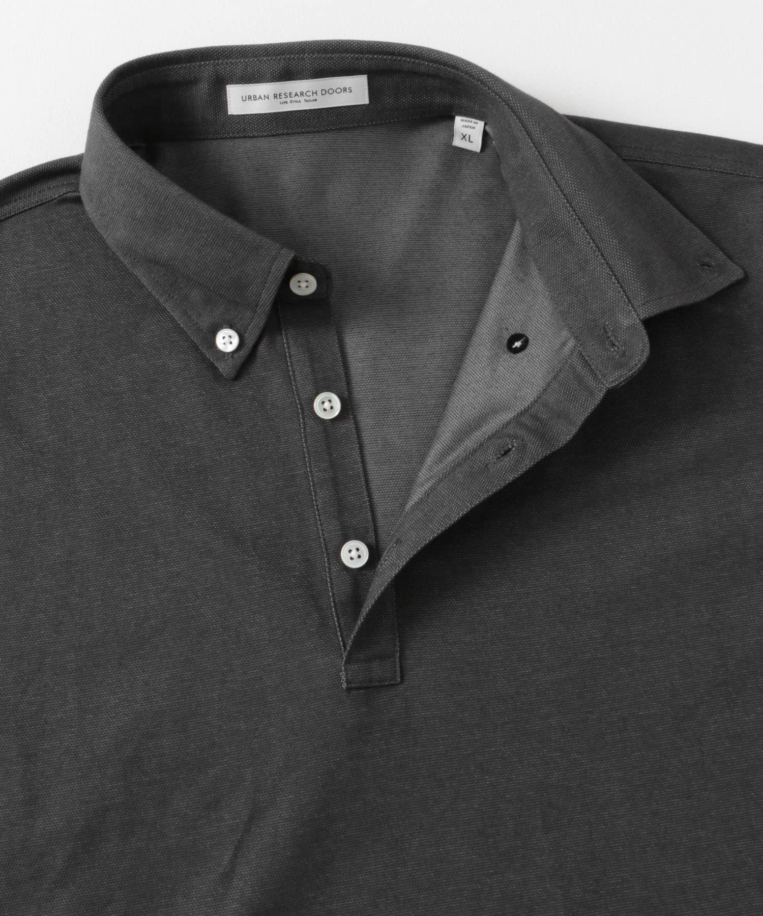 『吸水速乾』LIFE STYLE TAILOR　ボタンダウン半袖プルオーバー GRAY M