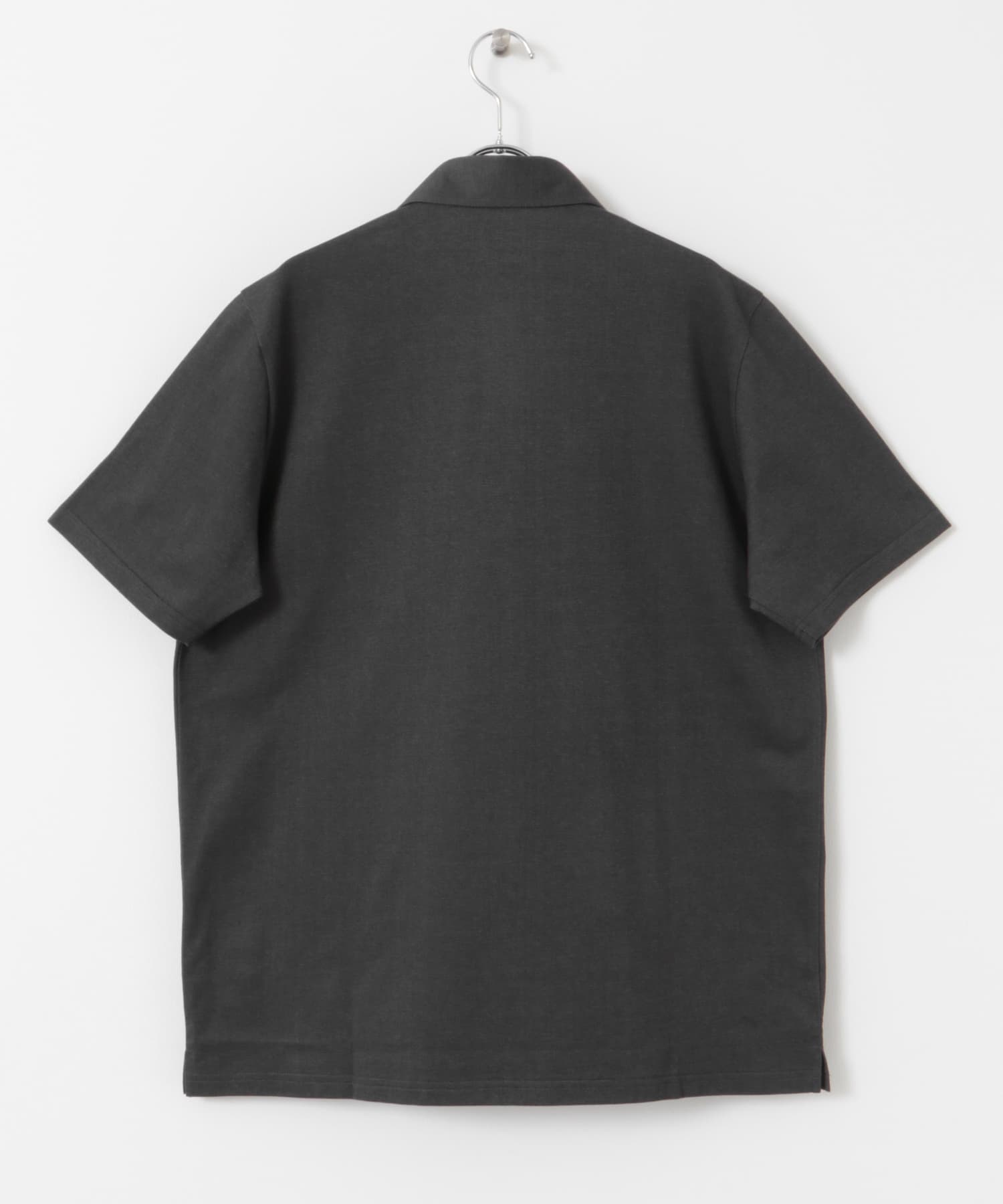『吸水速乾』LIFE STYLE TAILOR　ボタンダウン半袖プルオーバー GRAY M