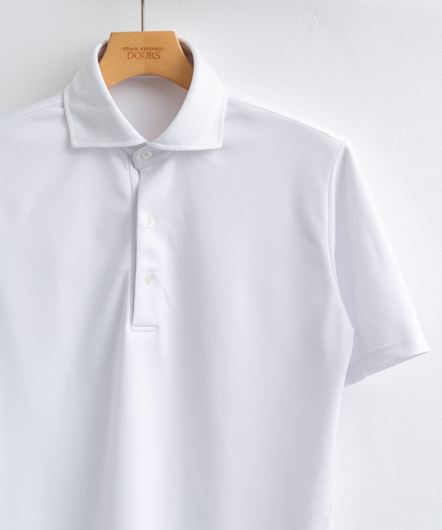 『イージーケア/速乾性』LIFE STYLE TAILOR　トリコット半袖プルオーバー WHITE M