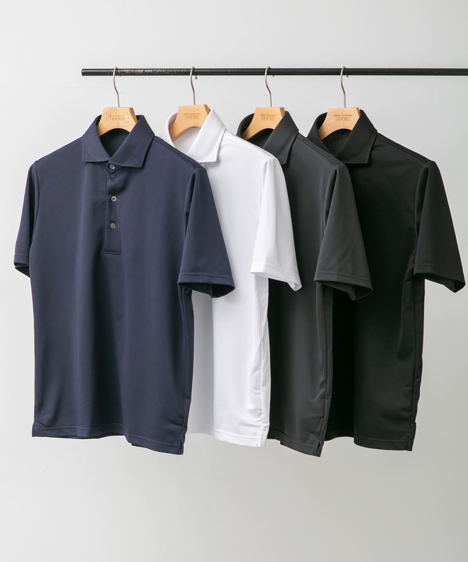 『イージーケア/速乾性』LIFE STYLE TAILOR　トリコット半袖プルオーバー NAVY L