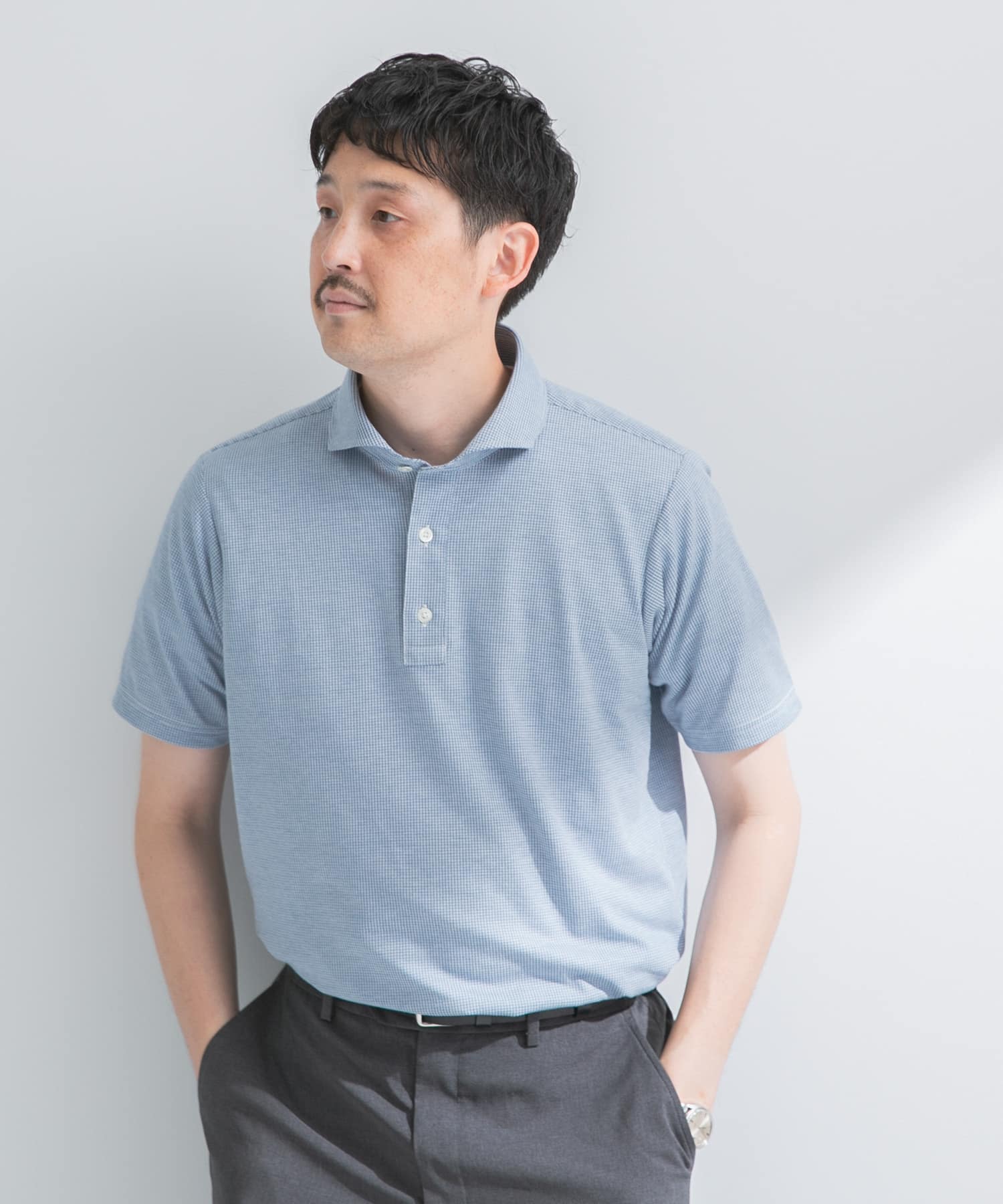『イージーケア/吸水速乾』LIFE STYLE TAILOR　アルティマセミワイド半袖プルオーバー2