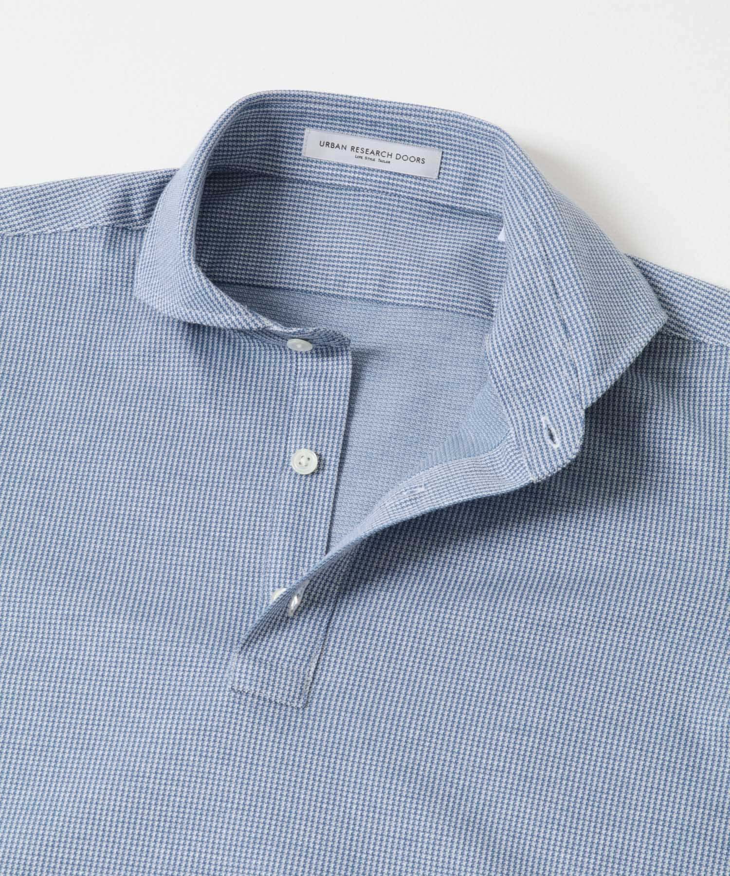 『イージーケア/吸水速乾』LIFE STYLE TAILOR　アルティマセミワイド半袖プルオーバー2 BLU-WHT M
