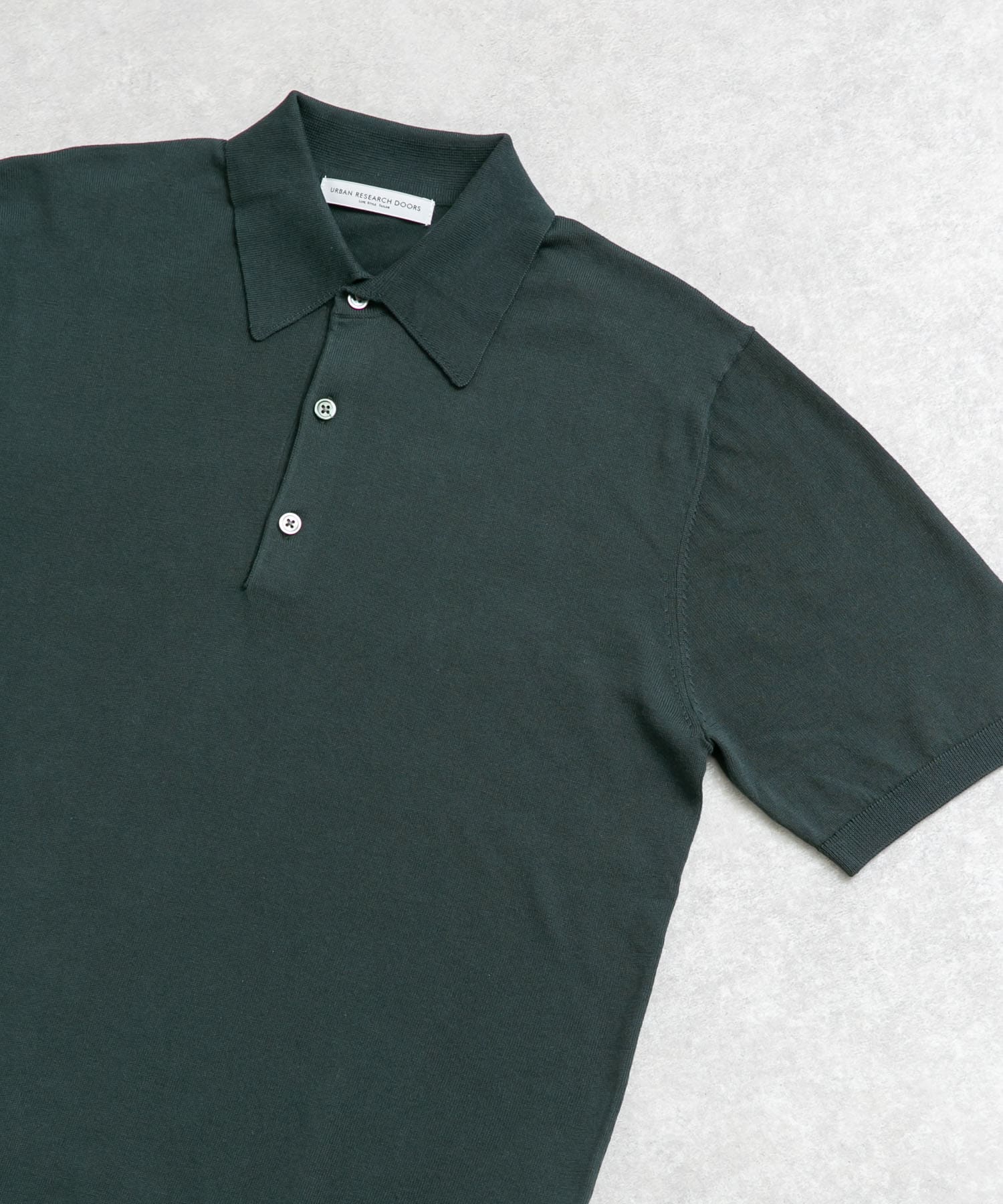 『UR TECH ひやサラクール』『接触冷感/UVカット』 ニットポロシャツ GREEN M
